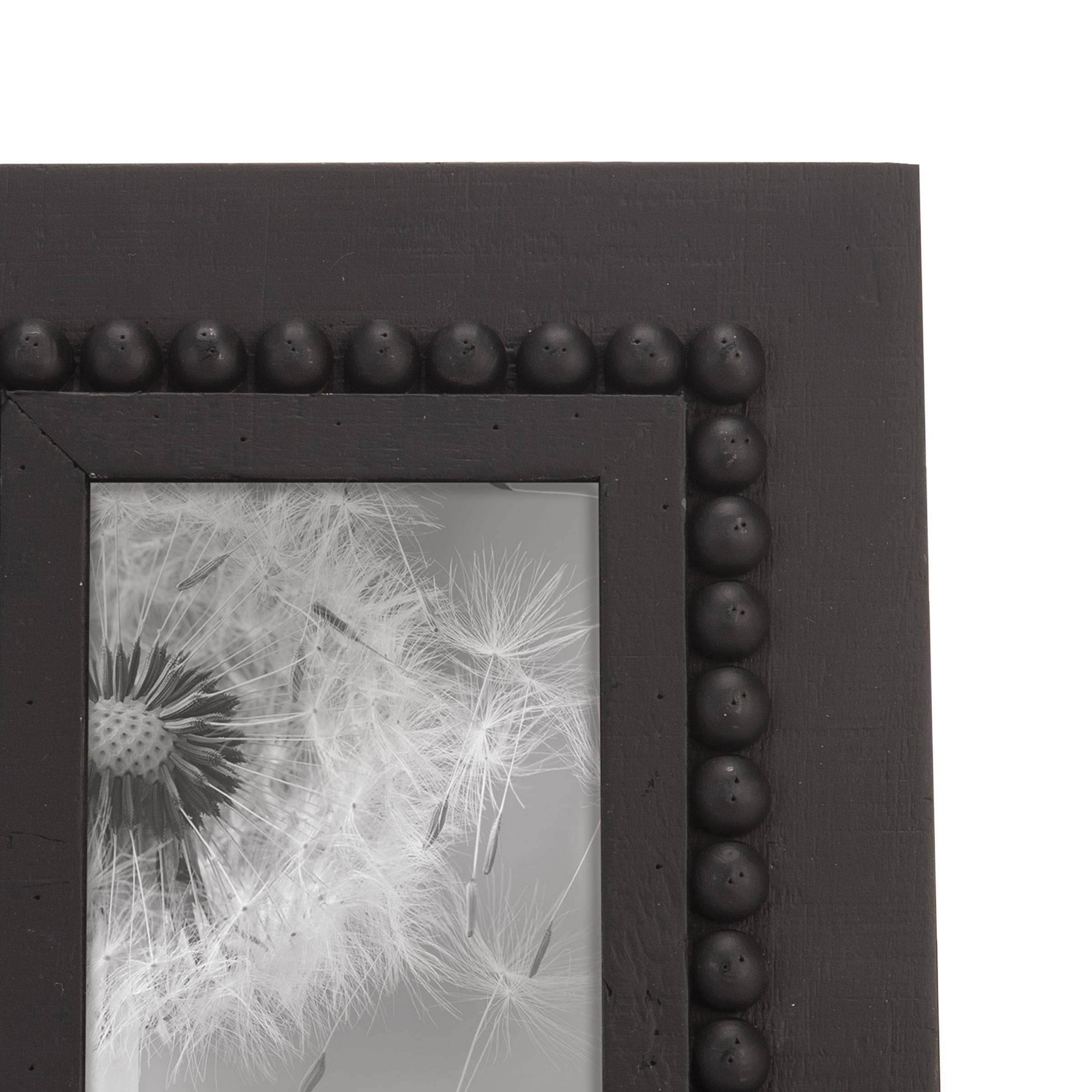 Black Beaded Wood Picture Frame