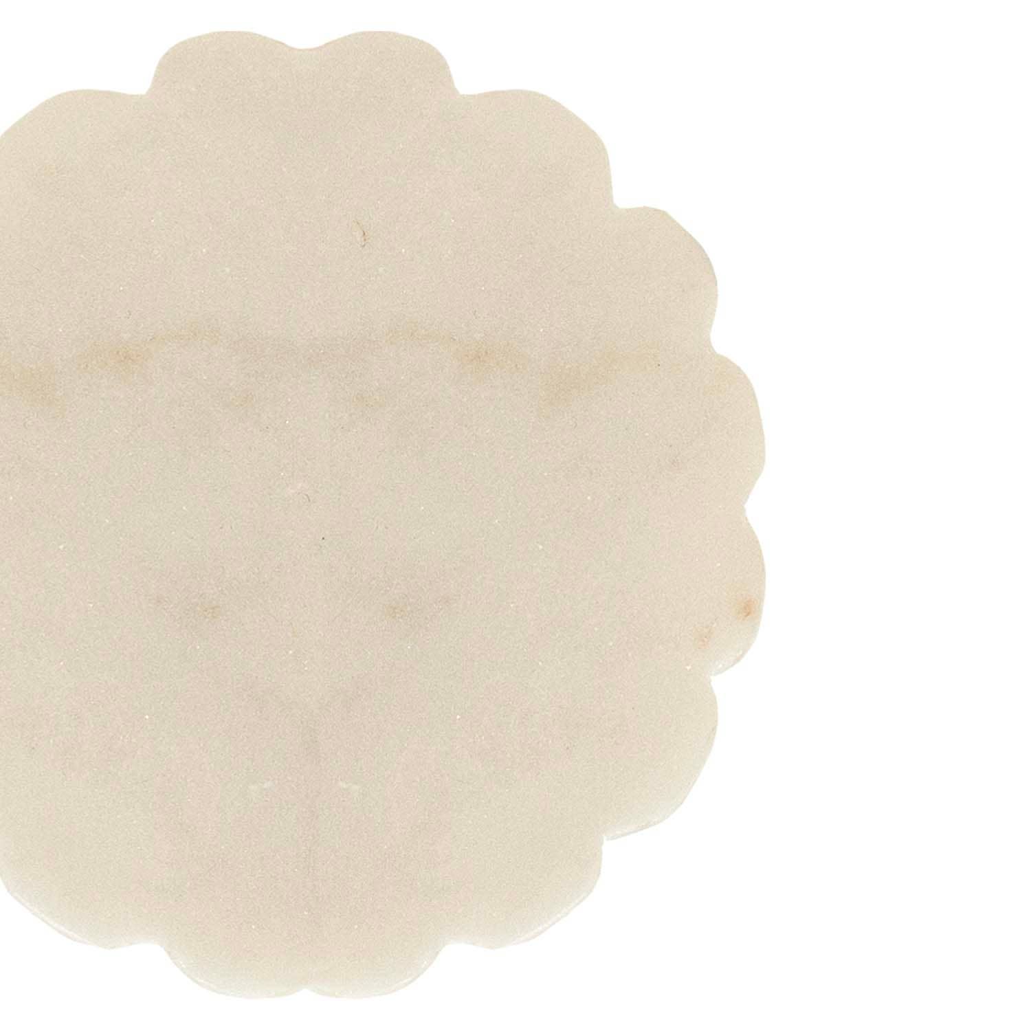 Marble. Scallop Edge Coasters (Set of 4)
