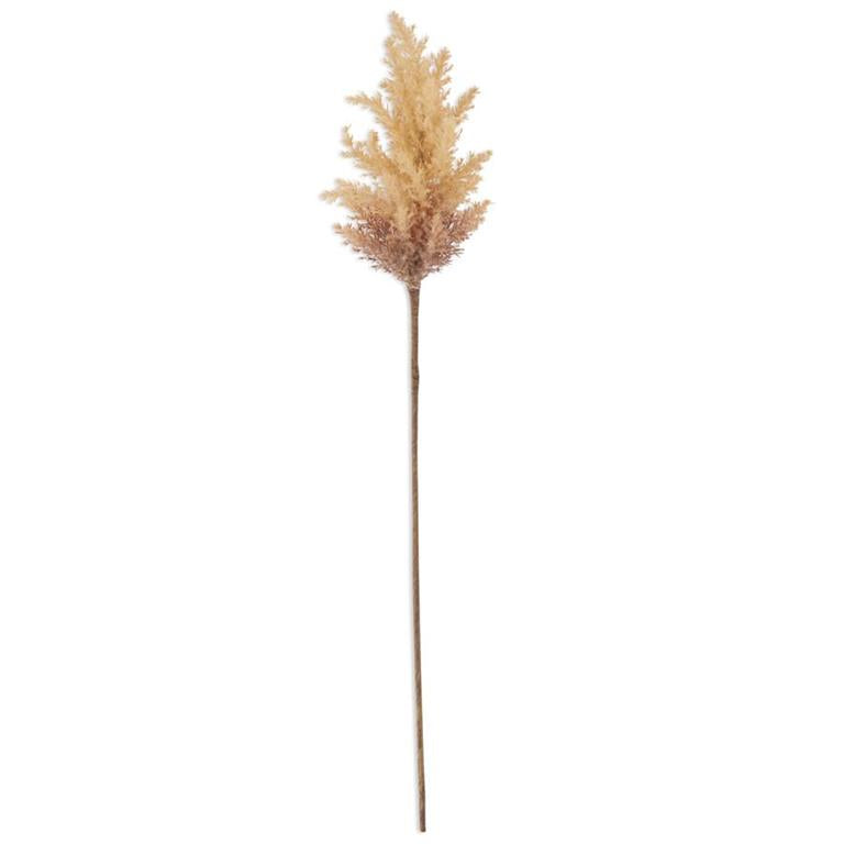 Flocked Pampas Grass Stem
