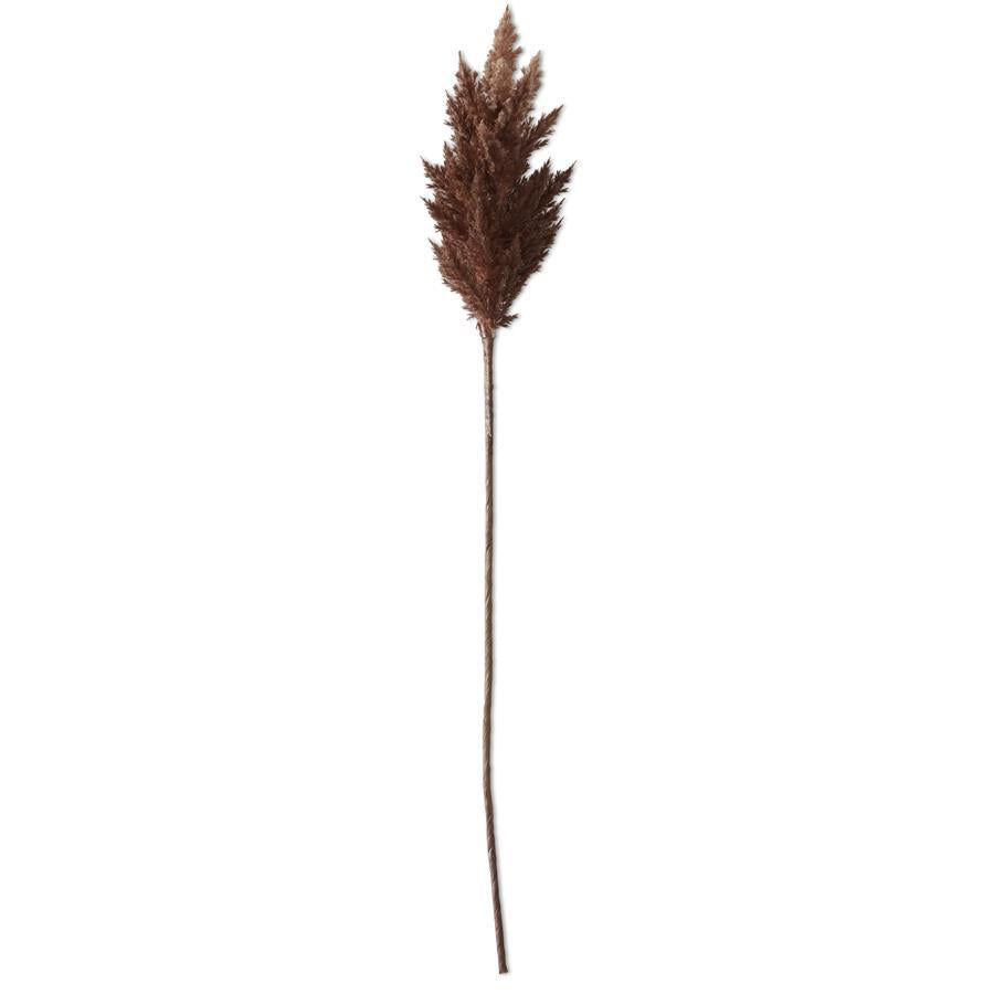 Flocked Pampas Grass Stem