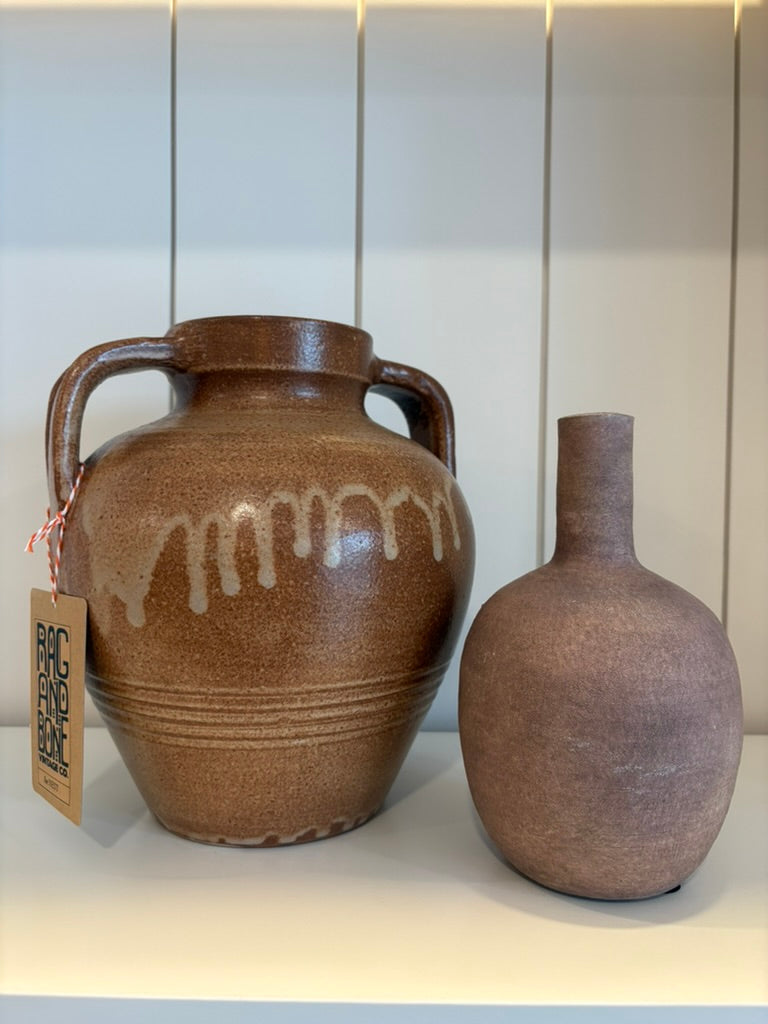 Ceramic Drip Vase w/ Handles