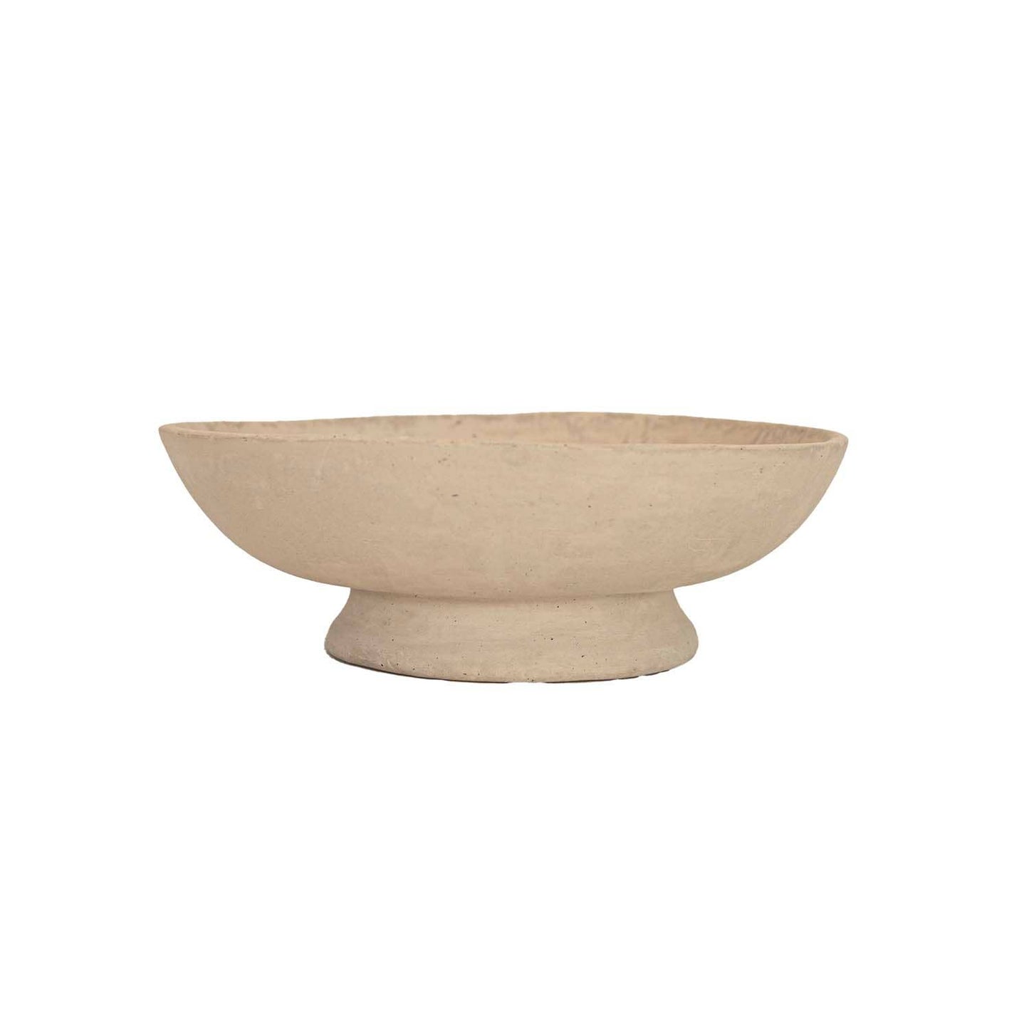 Footed Cream Paper Mache Bowl