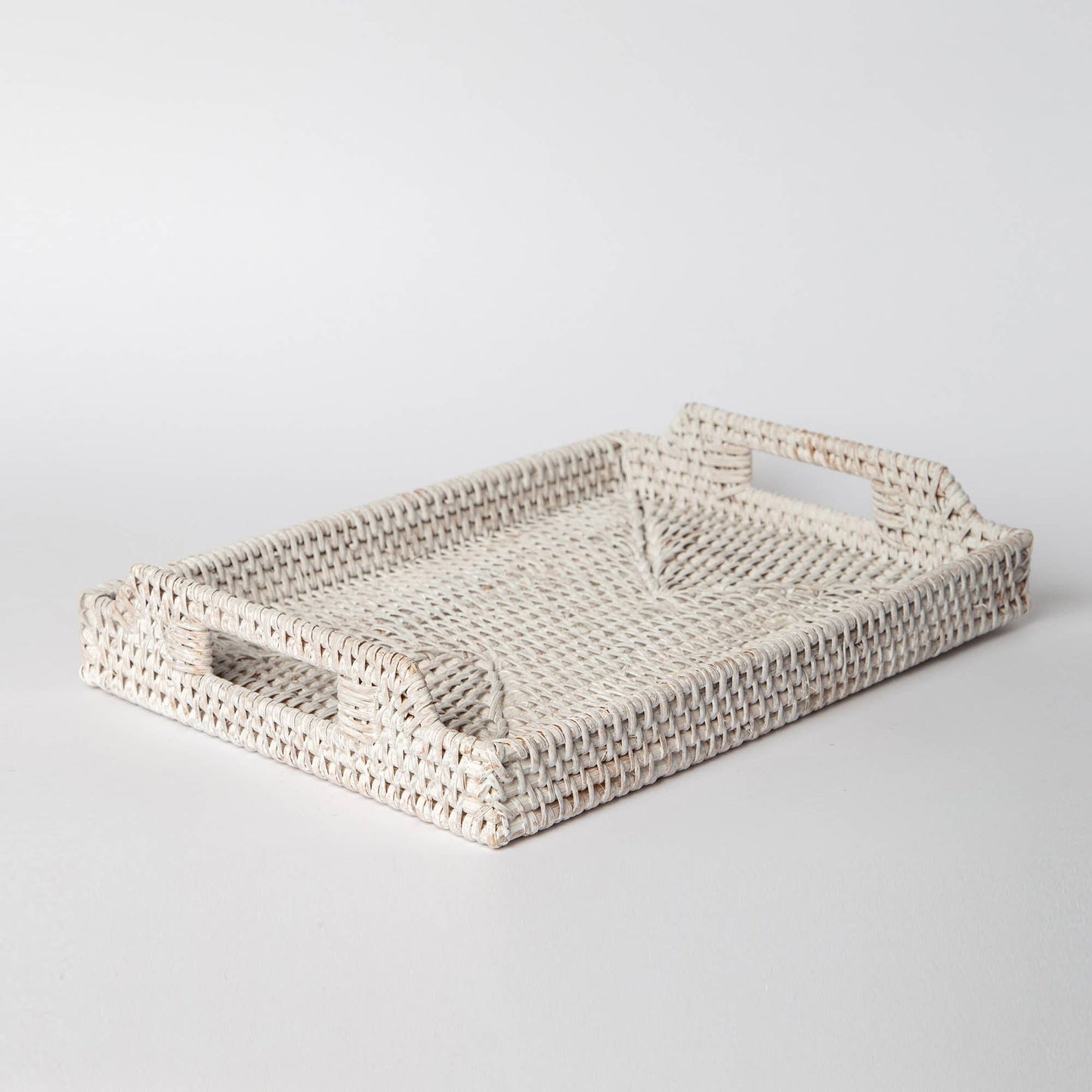 White Rattan Tray