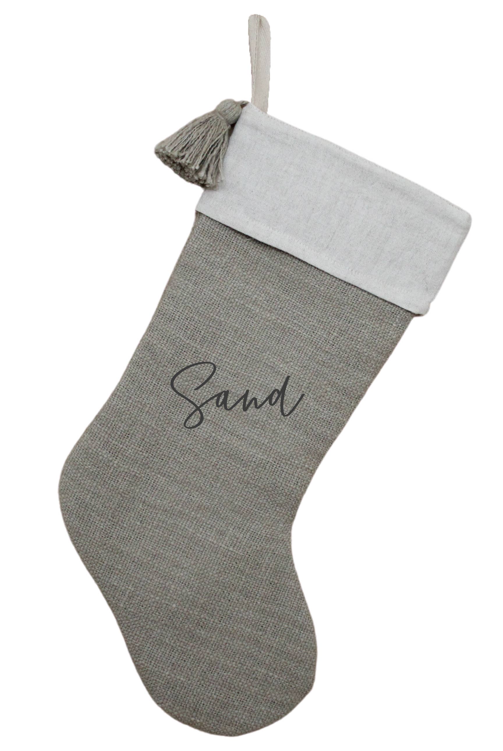 Hand Woven Cotton & Linen Stocking
