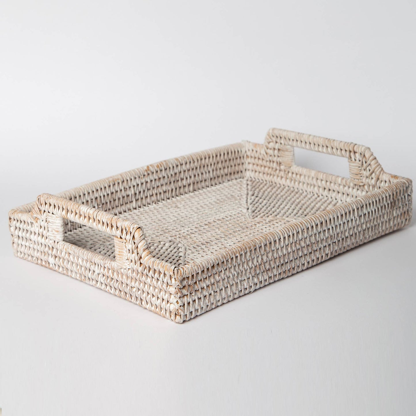 White Rattan Tray