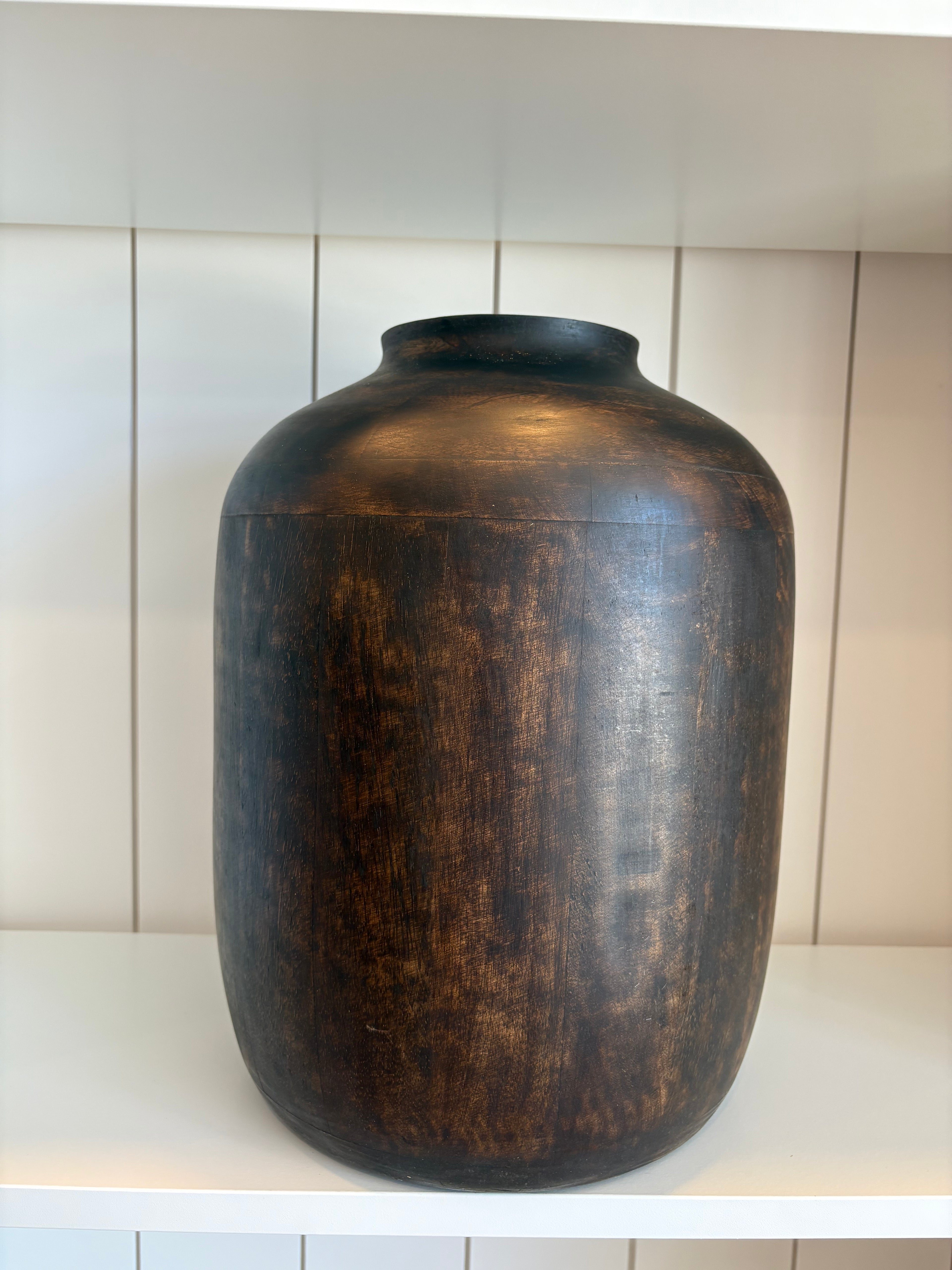 Dark Mango Wood Vase