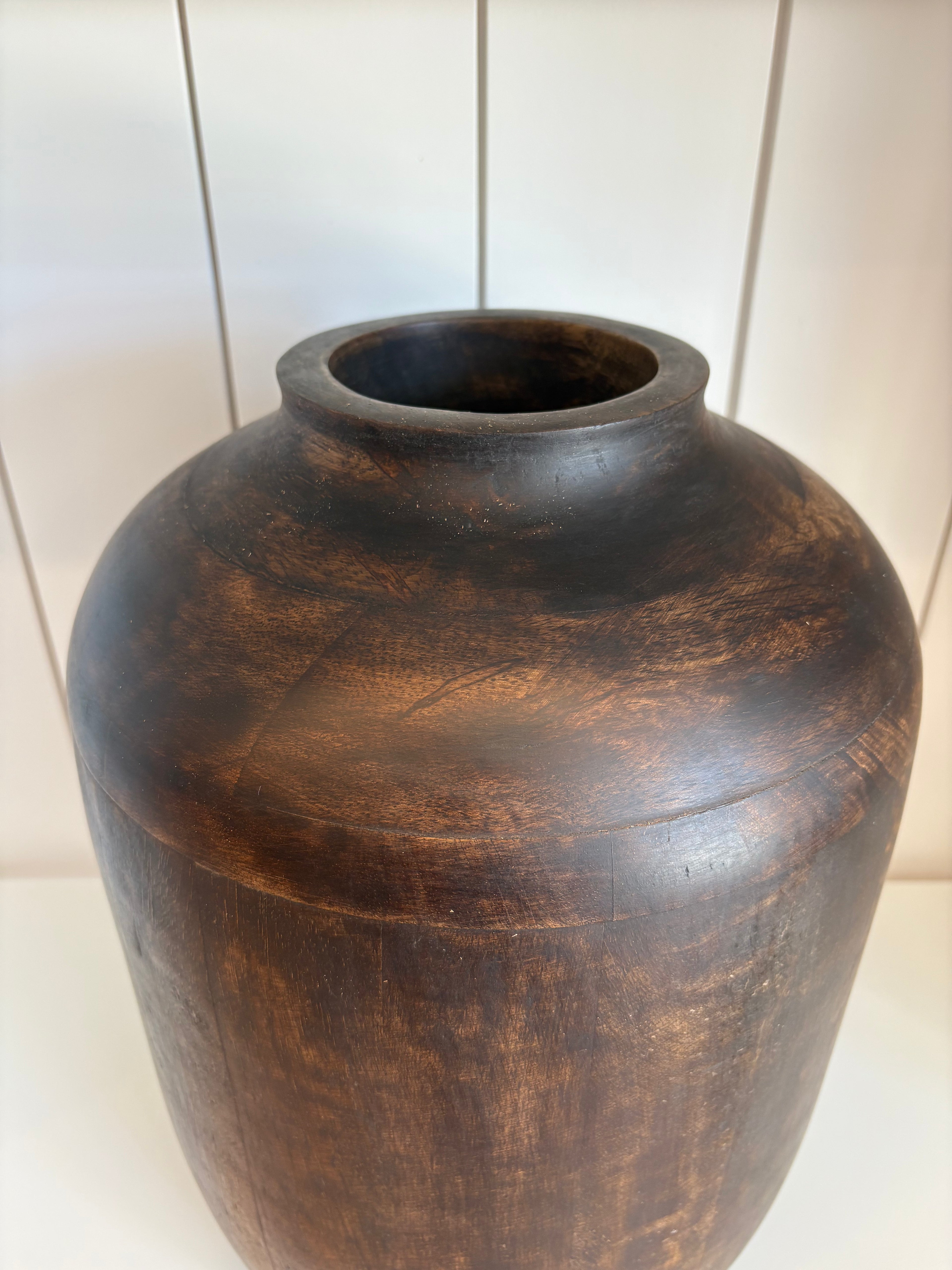 Dark Mango Wood Vase