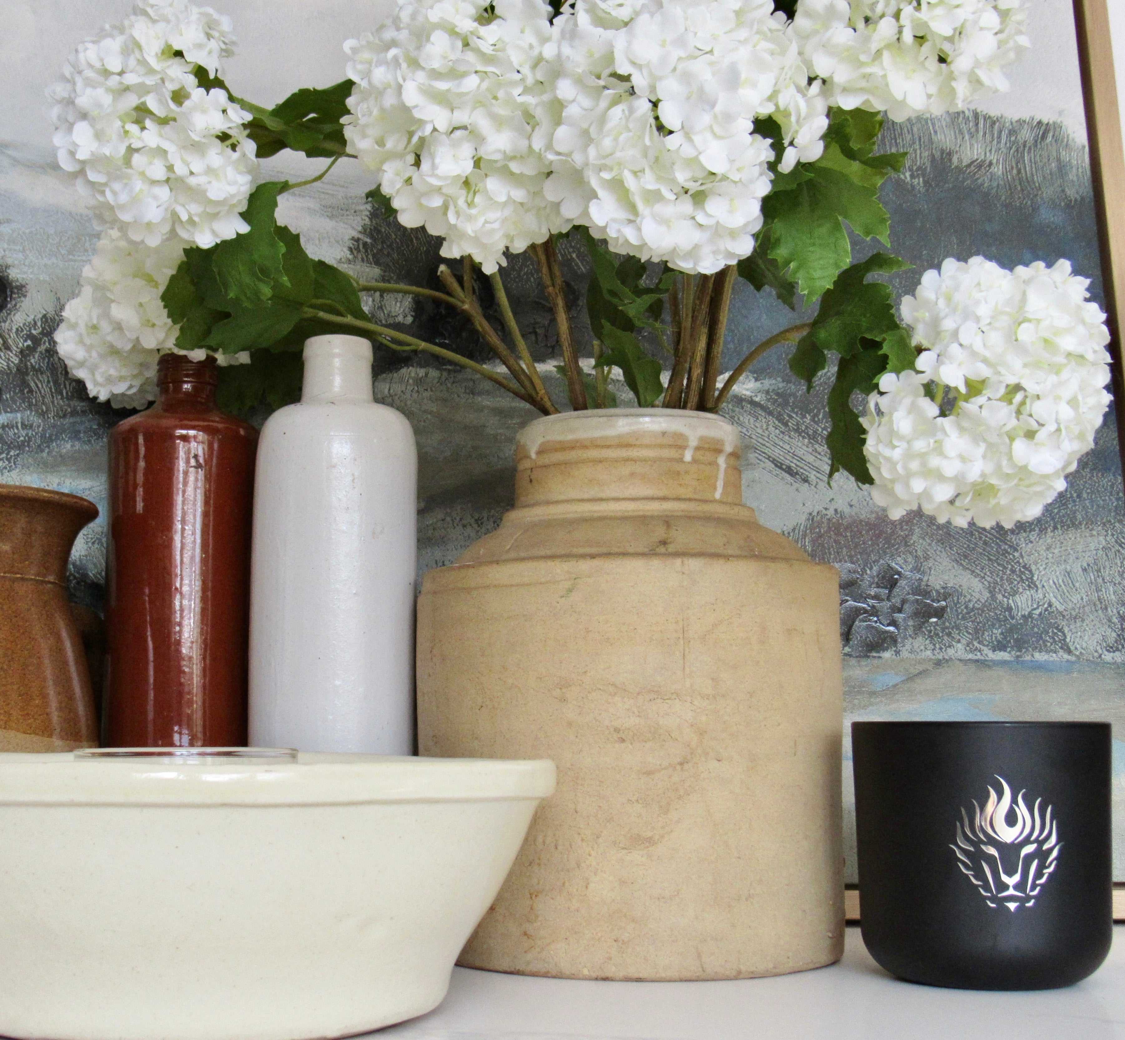 Snowball Hydrangea - Two Tone White
