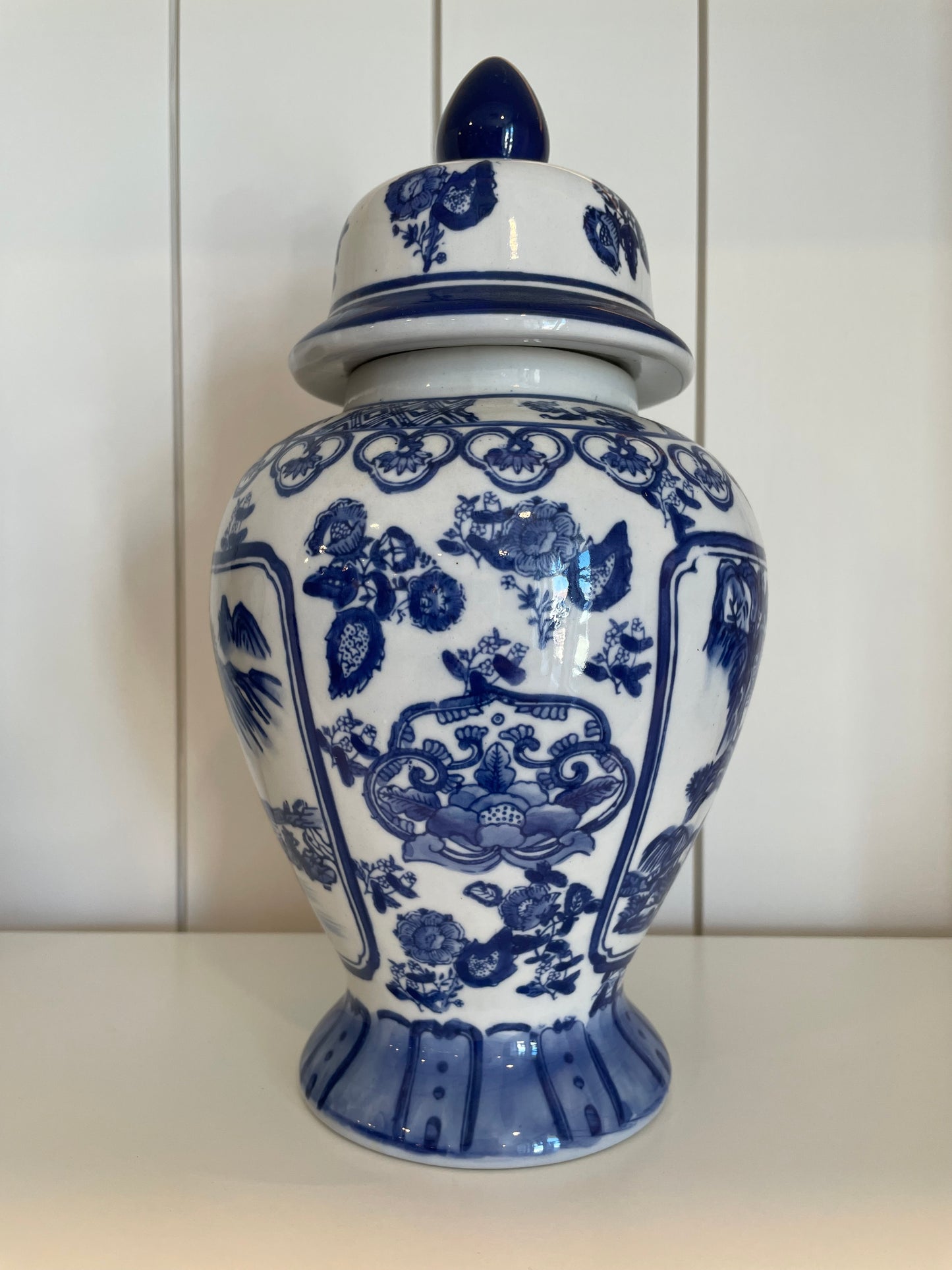 Blue & White Porcelain Ginger Jar