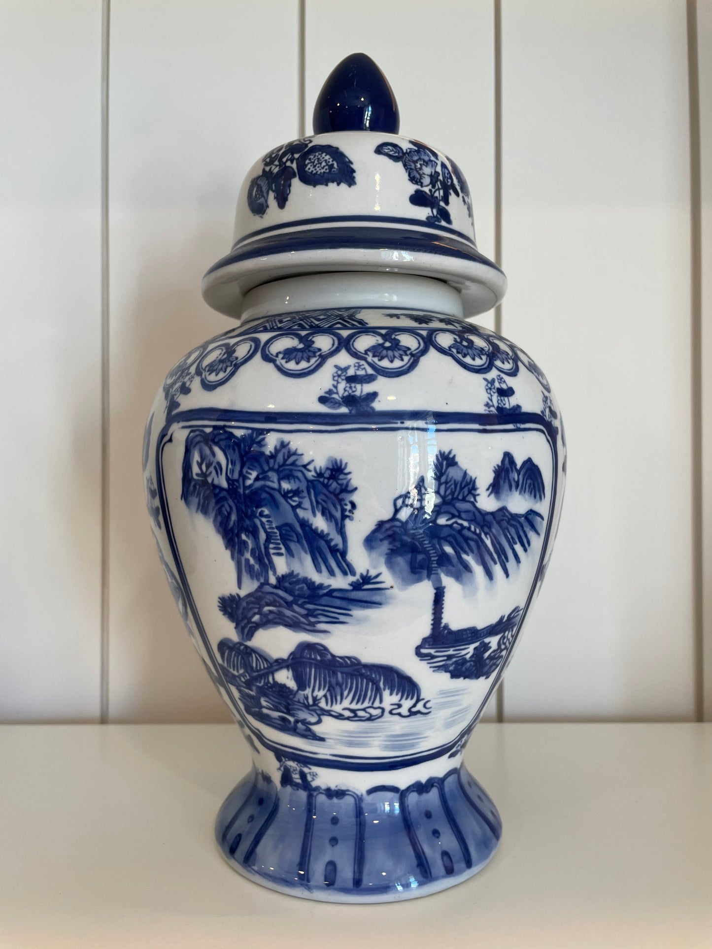 Blue & White Porcelain Ginger Jar