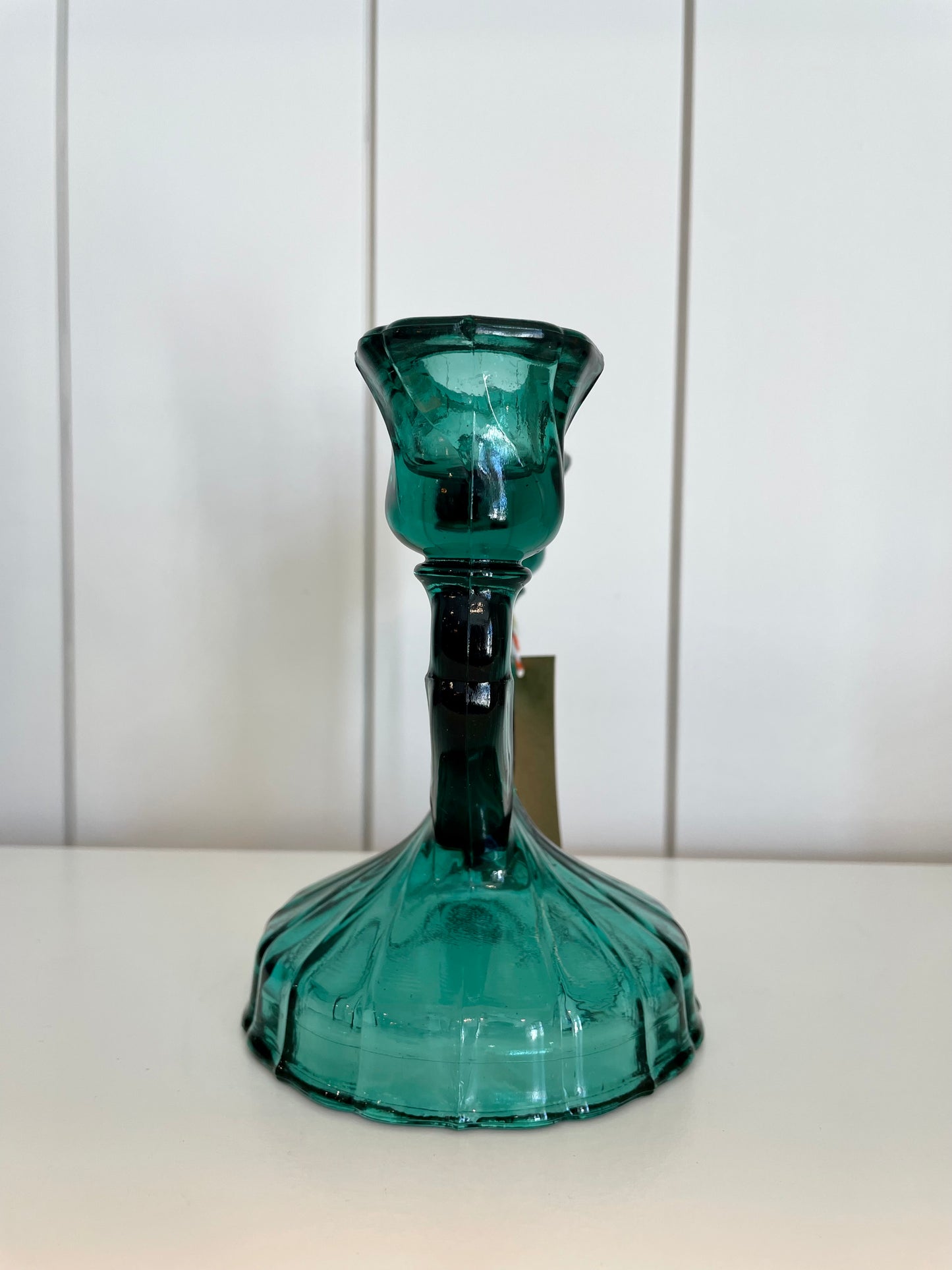 Jannette Glass Double Candlestick Holder