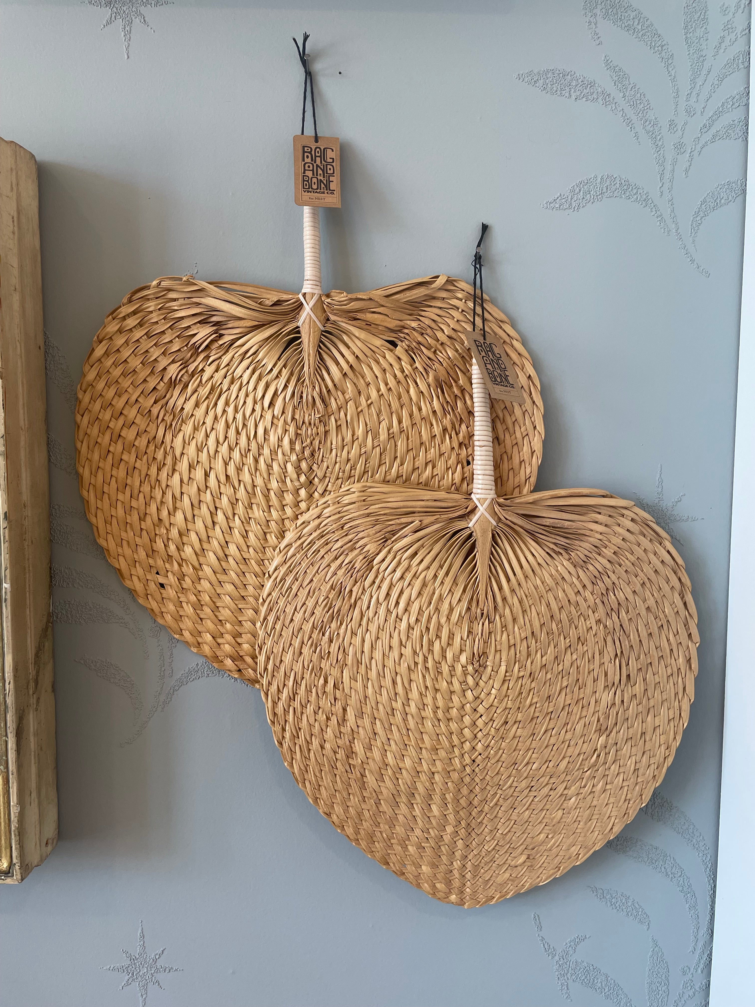 Woven Rattan Fan