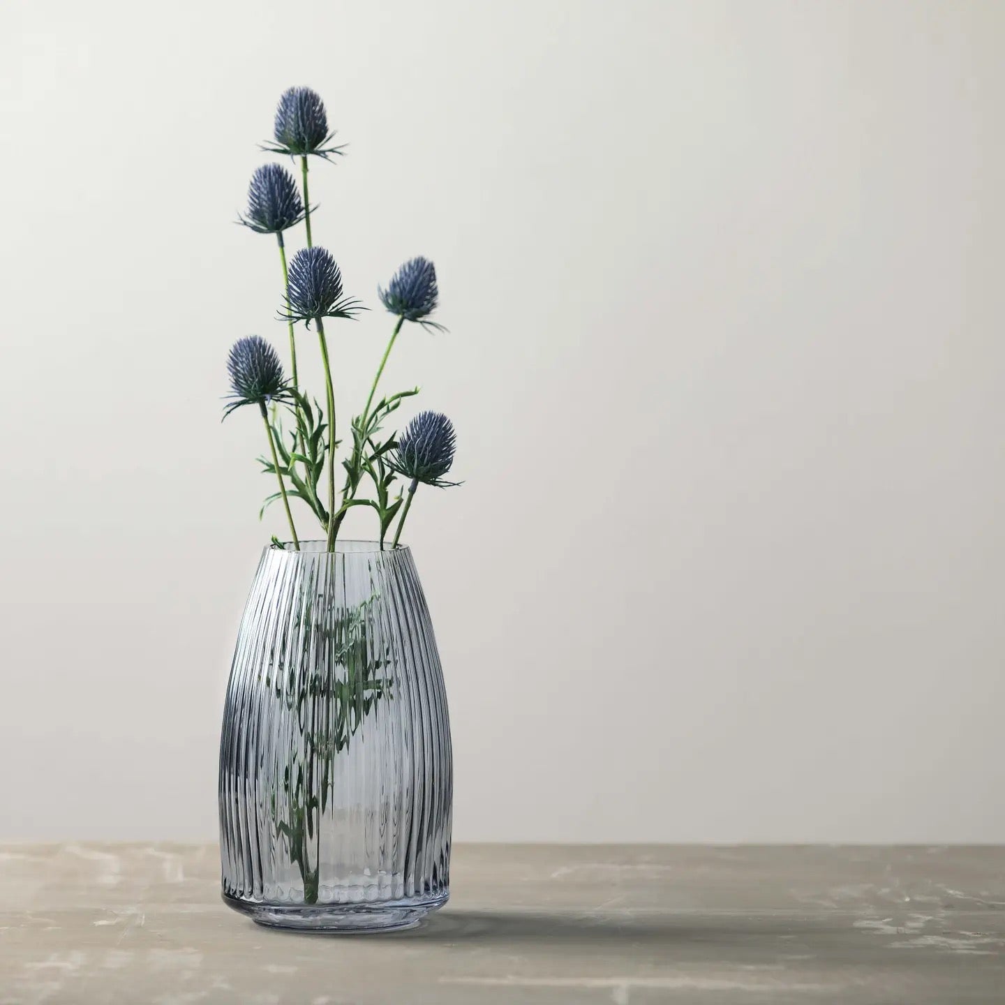 Ribbed Glass Vase