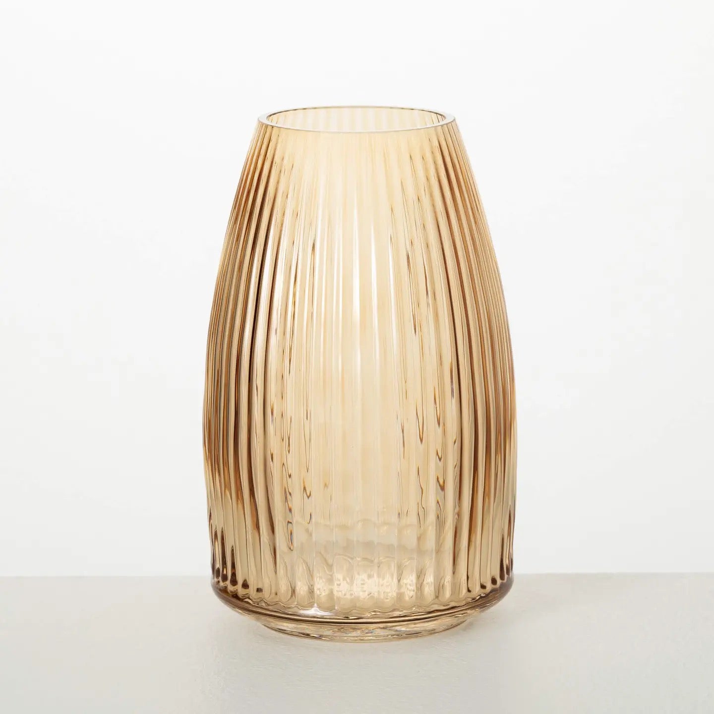 Ribbed Glass Vase
