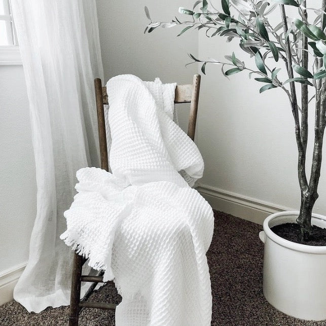 Turkish Cotton Waffle Blanket