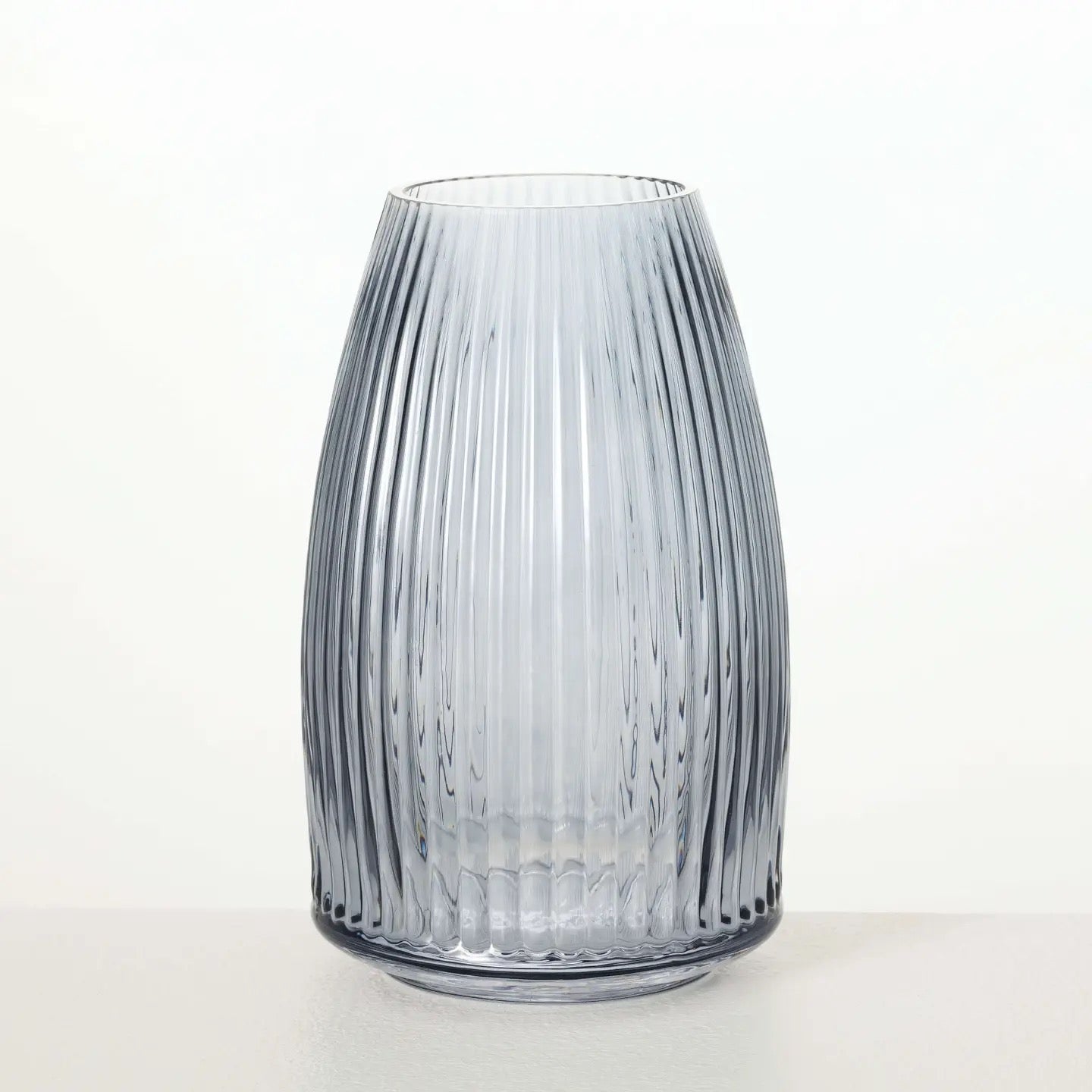 Ribbed Glass Vase