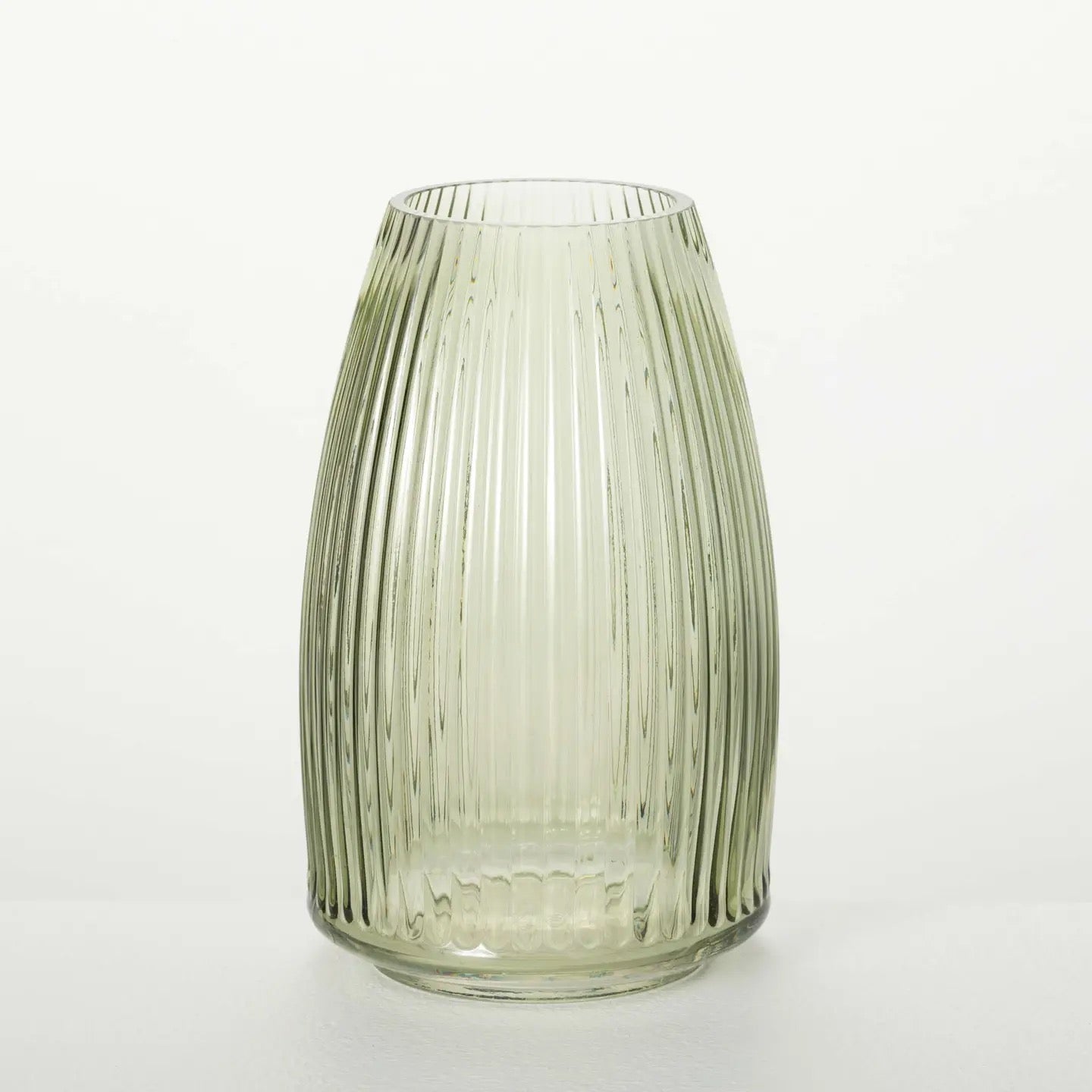 Ribbed Glass Vase