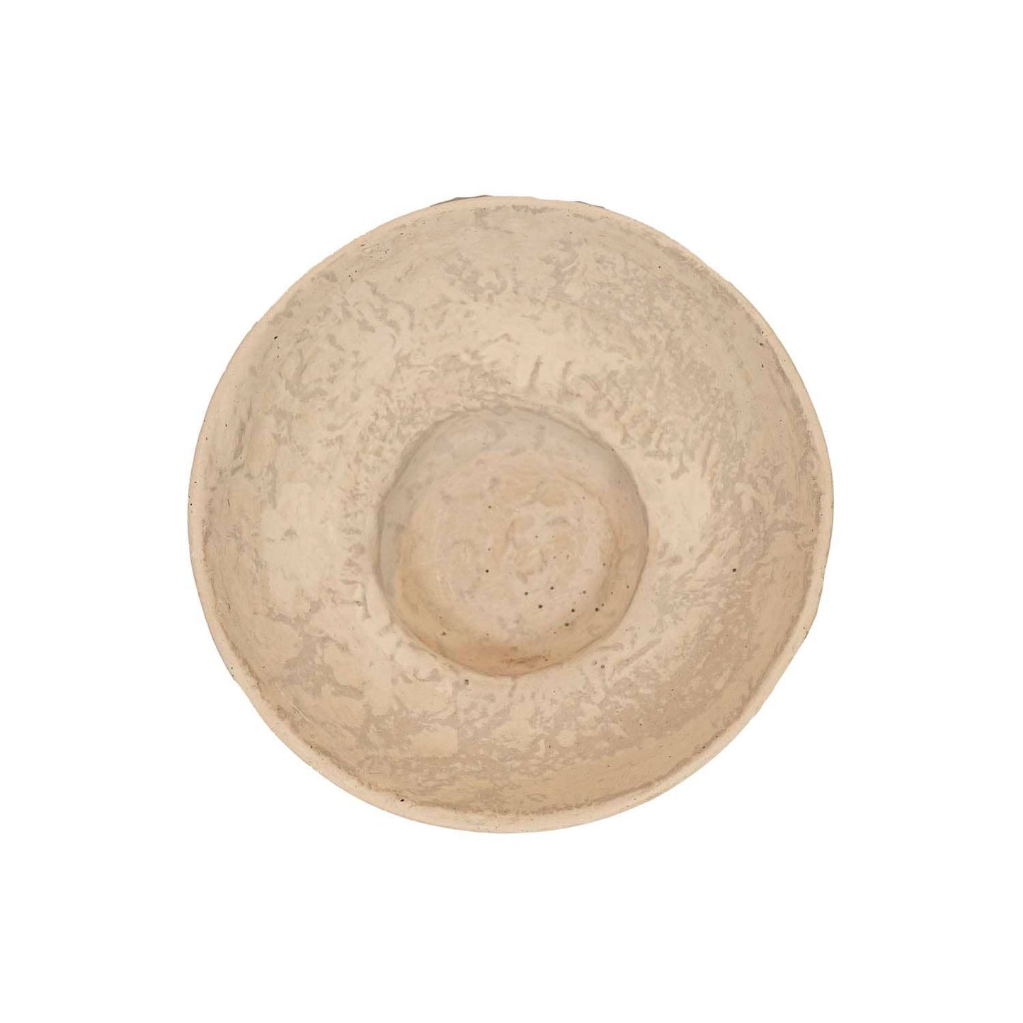 Footed Cream Paper Mache Bowl