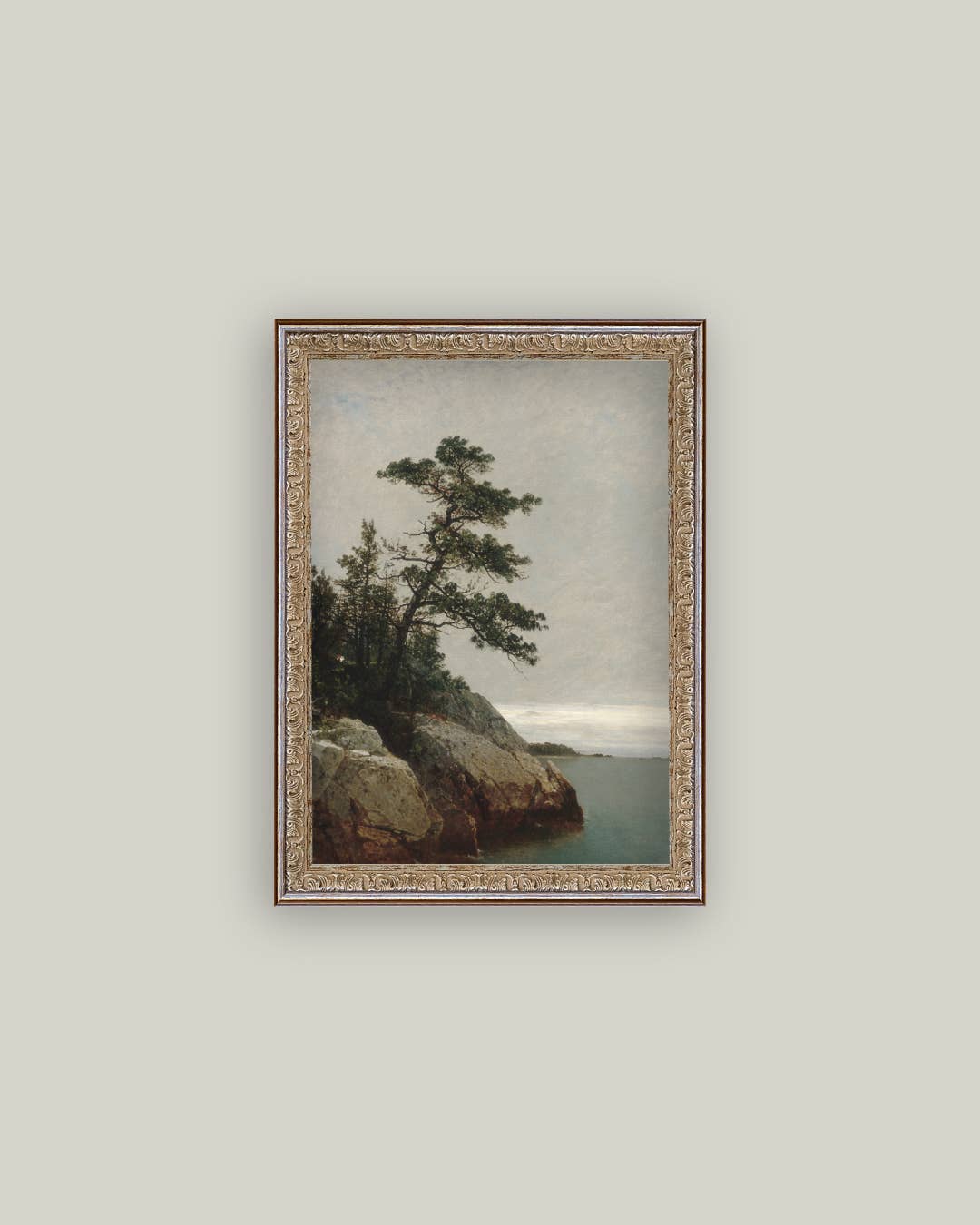 Ocean Side Framed Antique Print