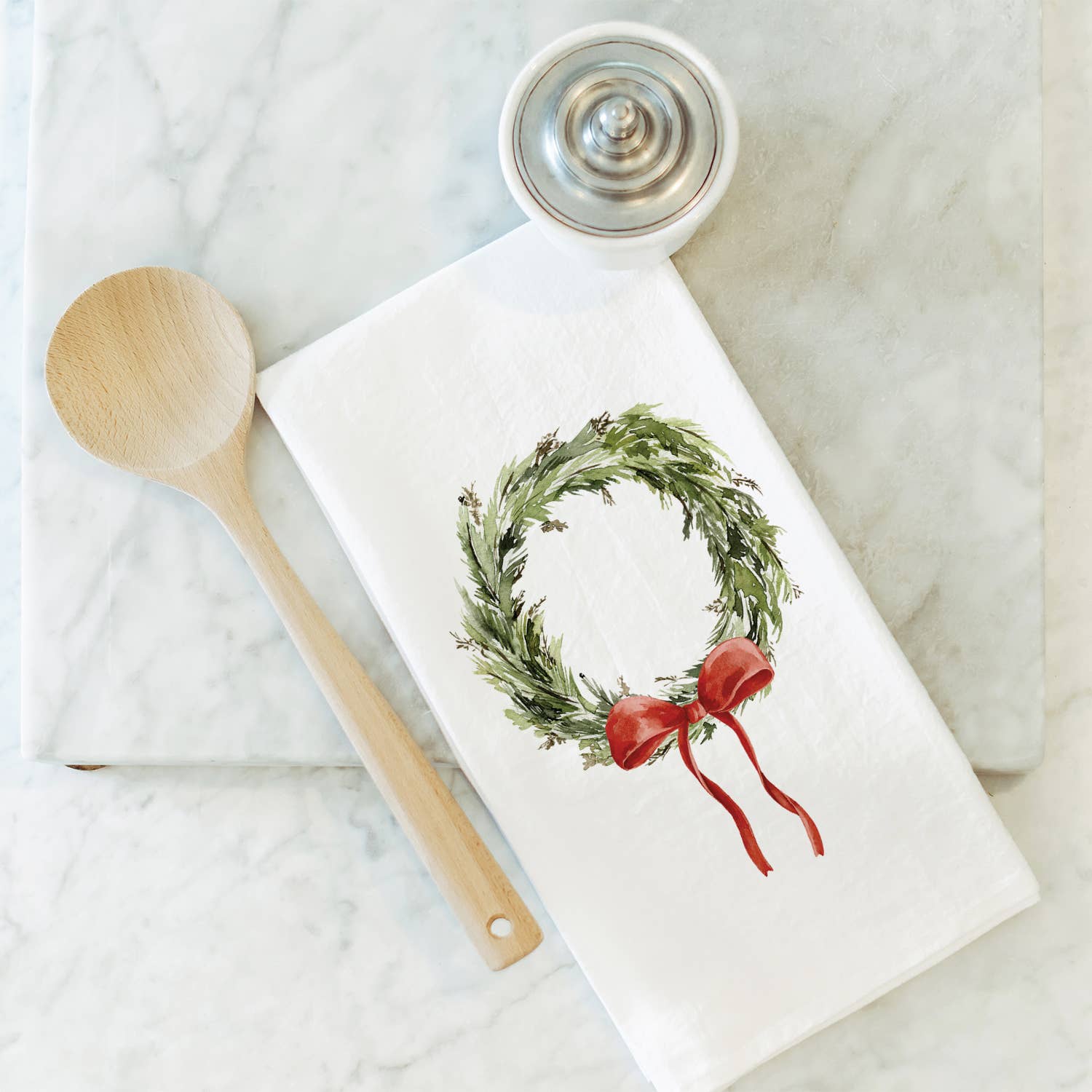 Christmas Wreath Tea Towel