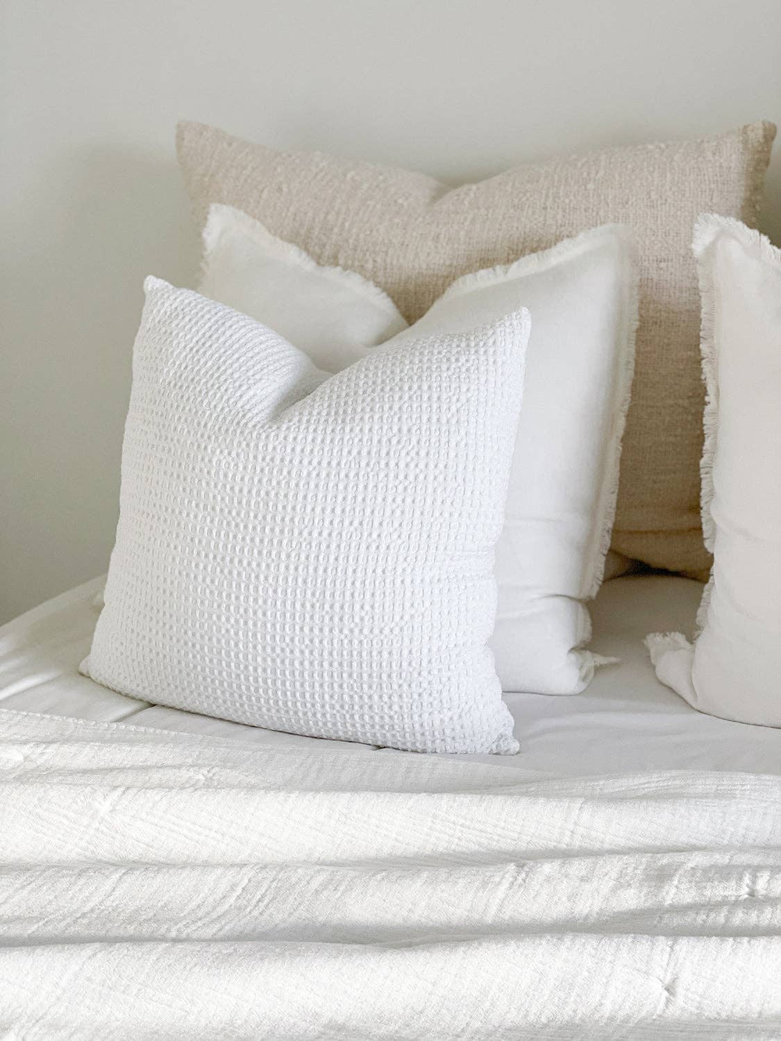 White Cotton Waffle Weave - 20x20