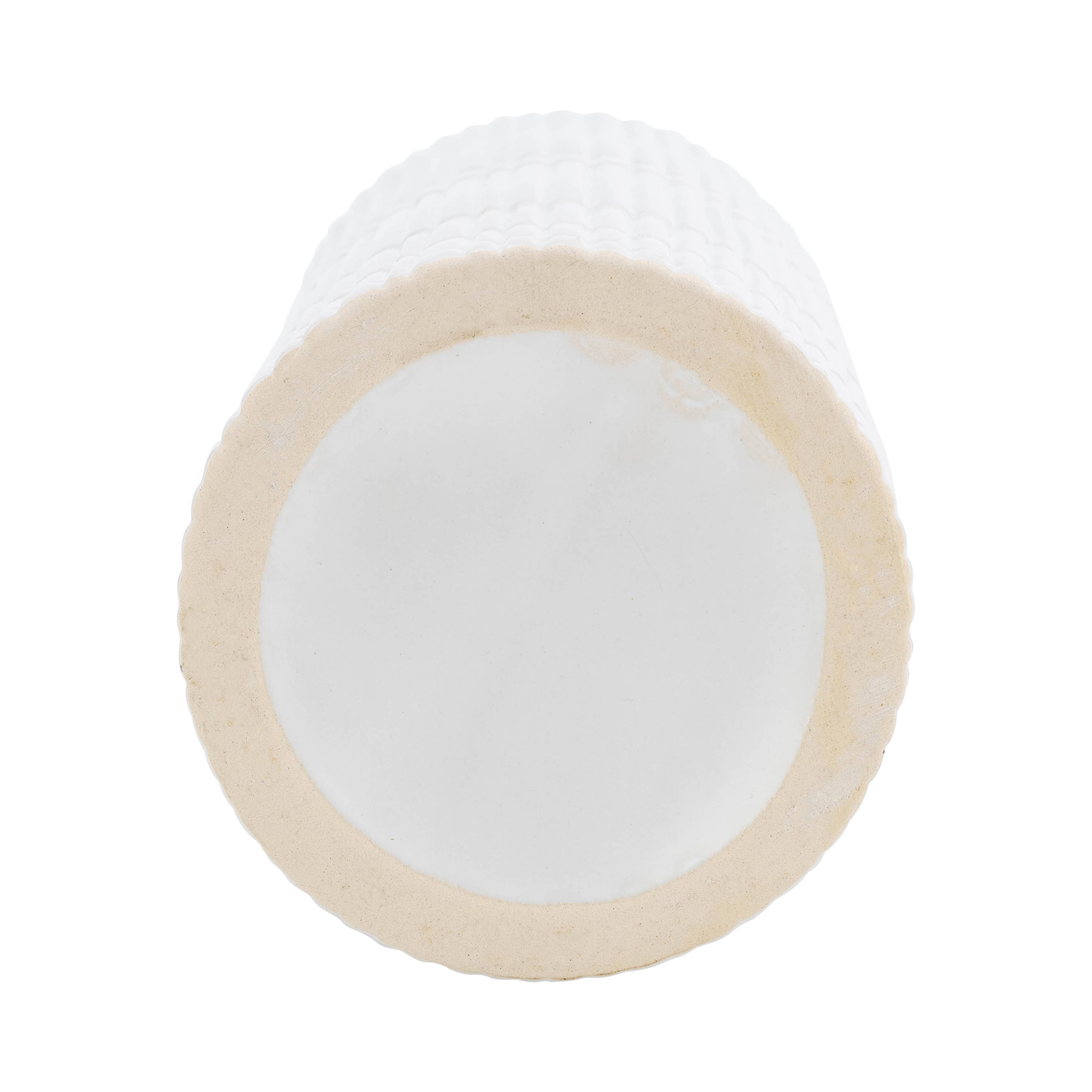 White Ceramic Lined Vase