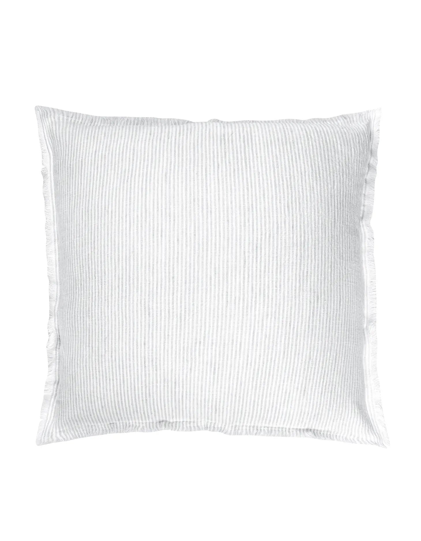 Grey & White Striped Linen - 20x20