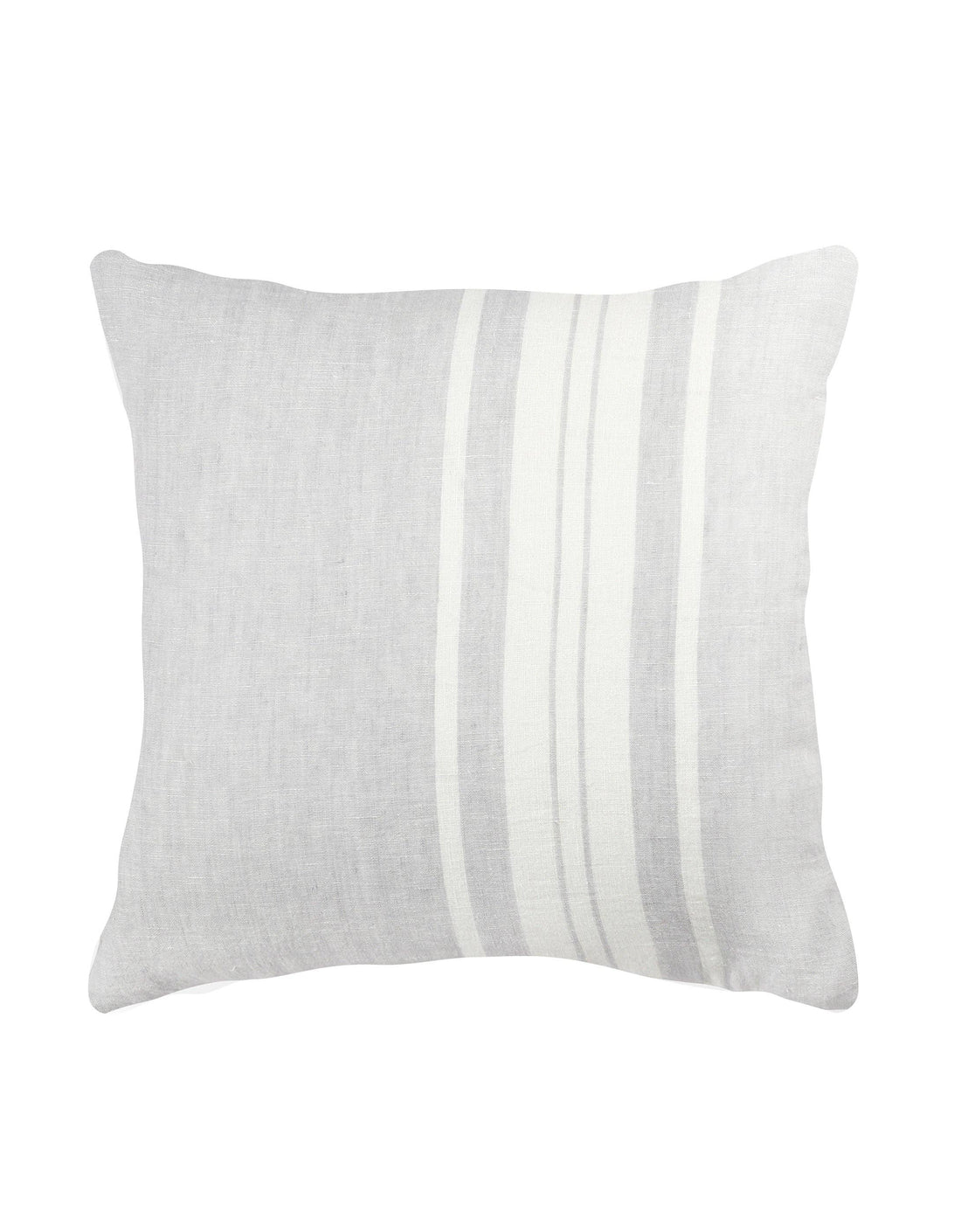 Light Grey Bold Stripes Linen Pillow - 20x20