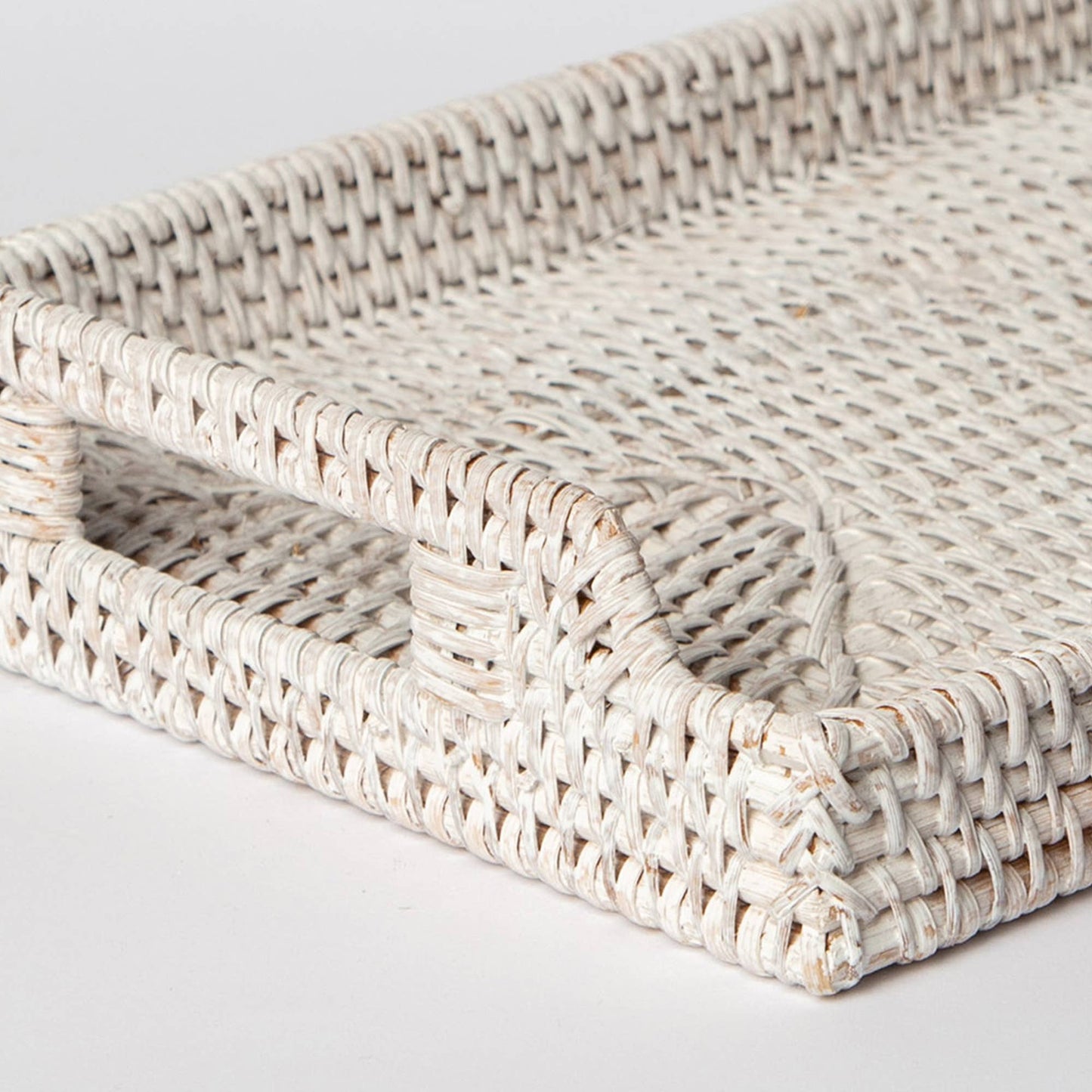 White Rattan Tray