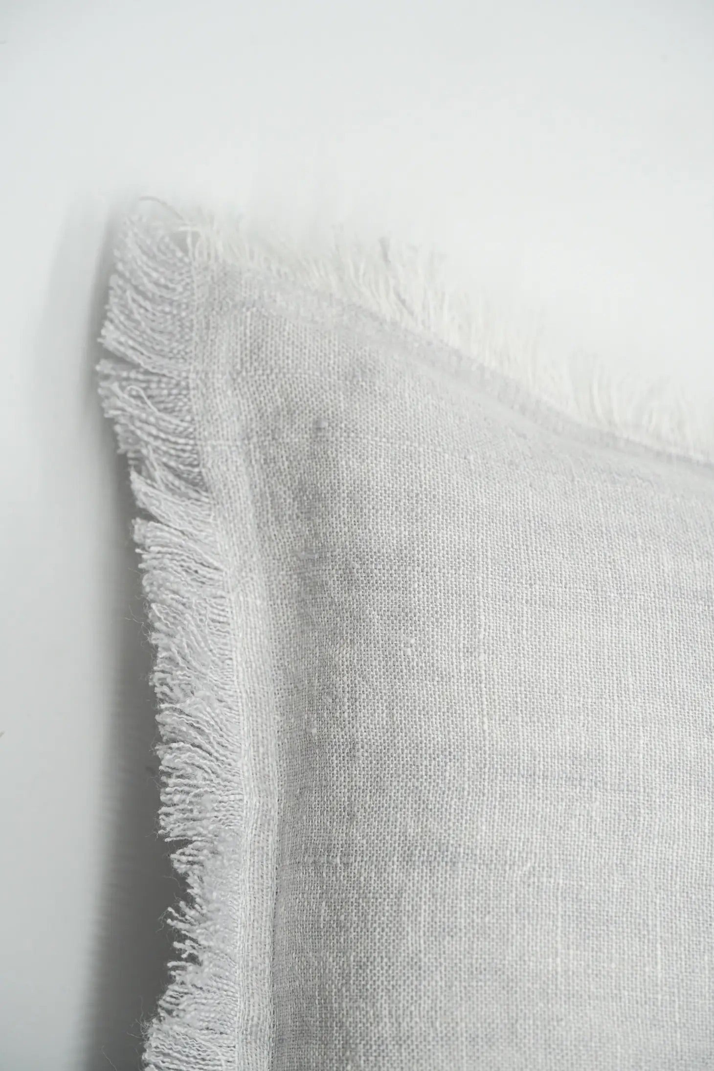 Light Grey Linen Pillow - 20x14