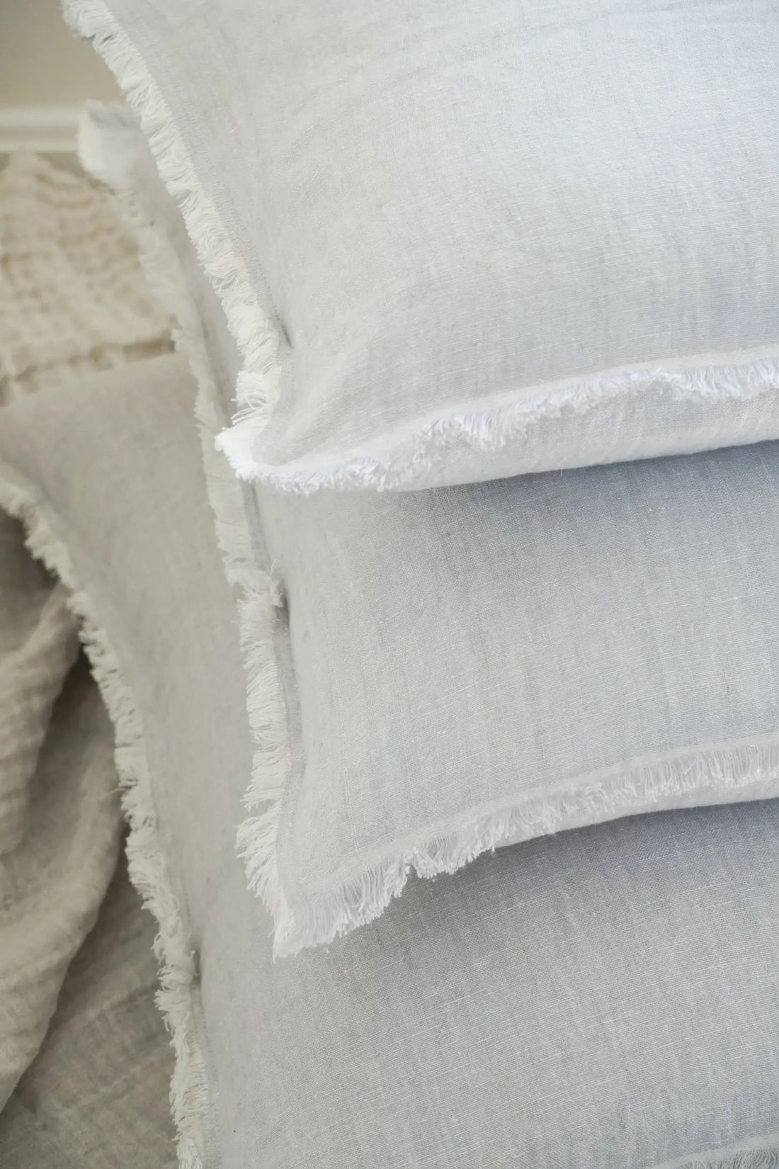 Light Grey Linen Pillow - 20x14