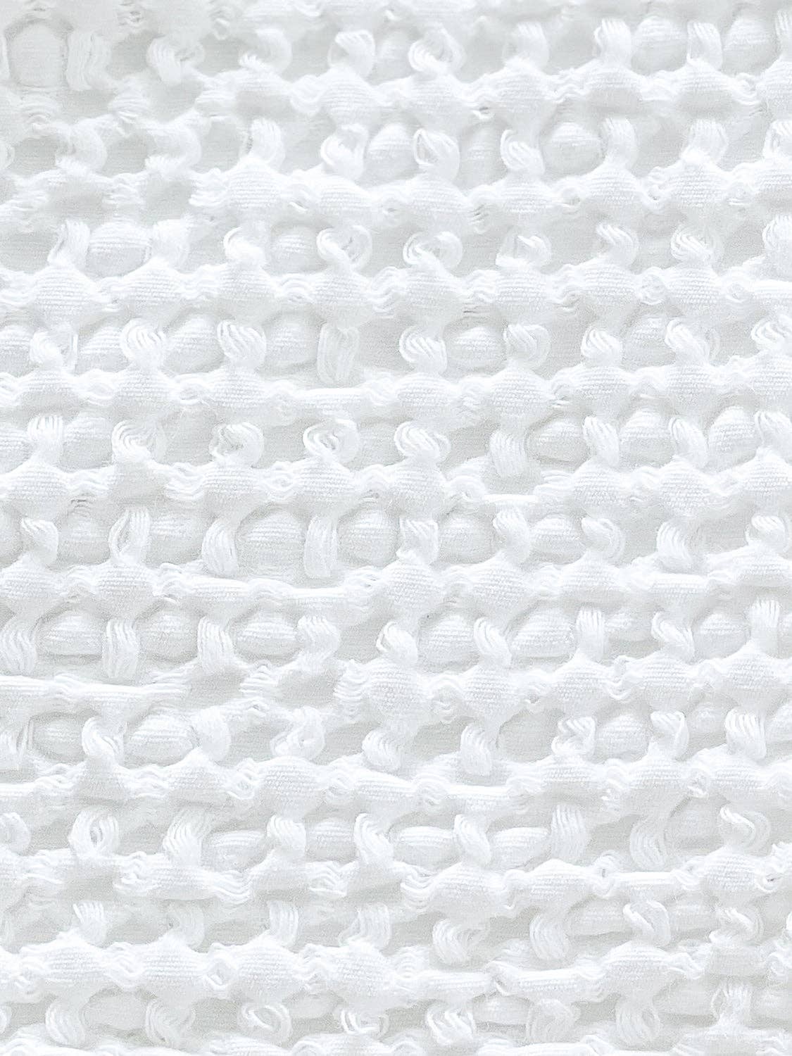 White Cotton Waffle Weave