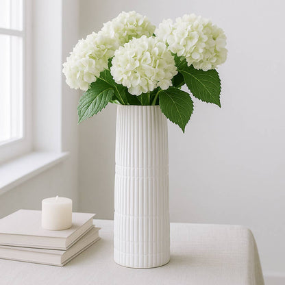 White Ceramic Lined Vase