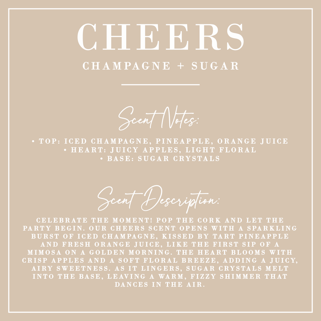 CHEERS | Champagne + Sugar Candle