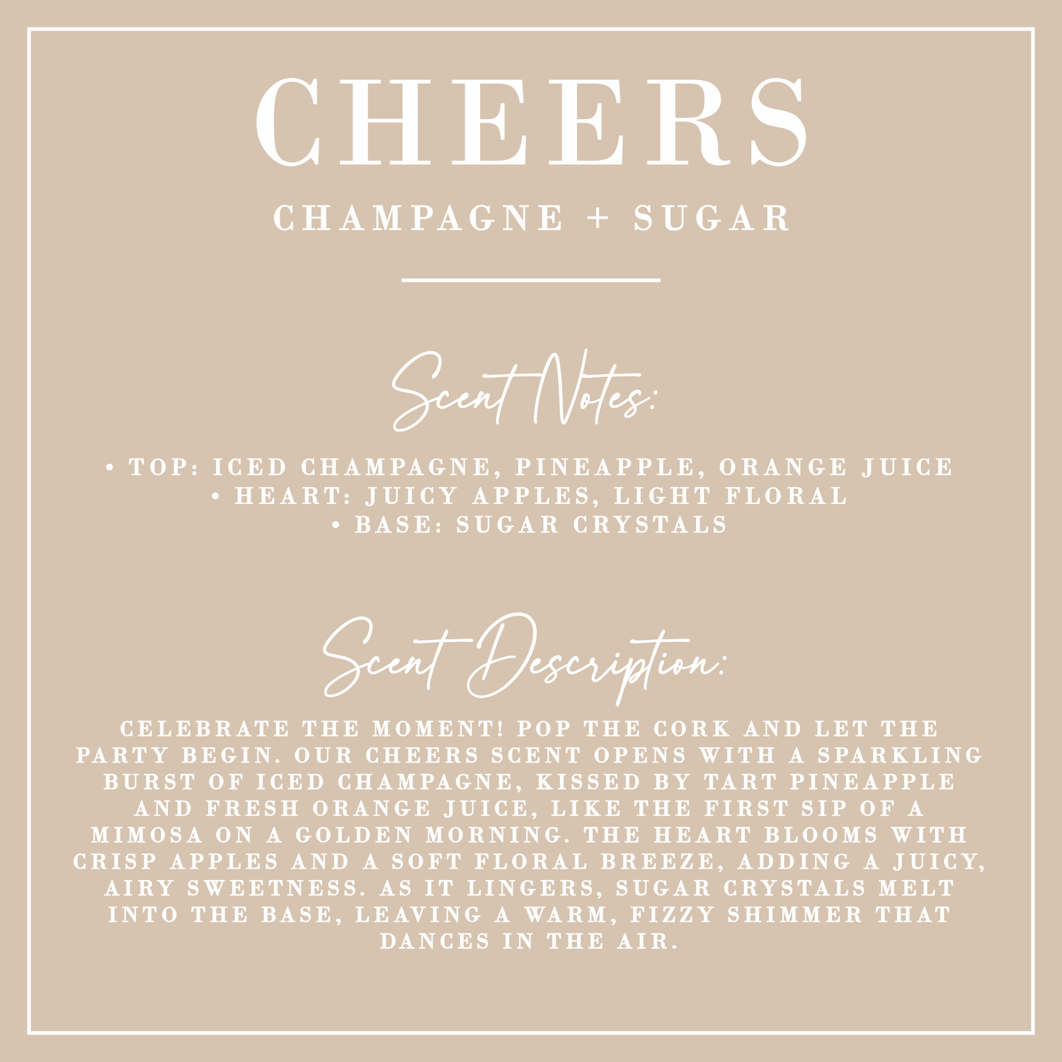 CHEERS | Champagne + Sugar Candle