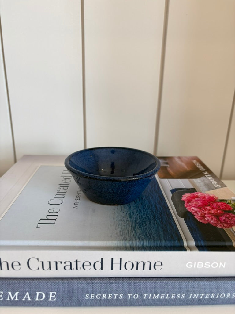 Ceramic Blue Glazed Dish (Small)