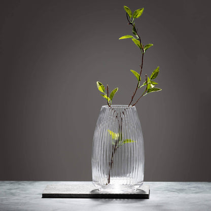 Ribbed Glass Vase