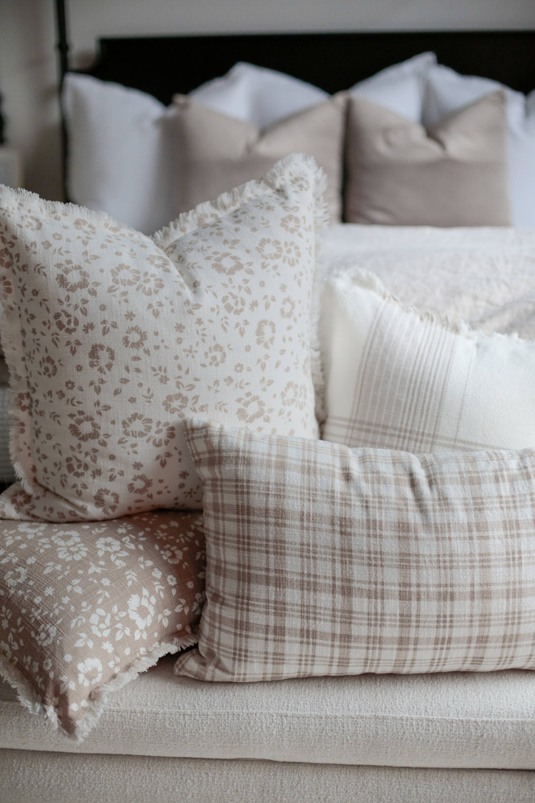 Fluer &amp; Fray Brown Plaid Pillow - 25x15