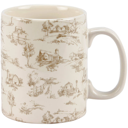 Farmhouse Toile Mug