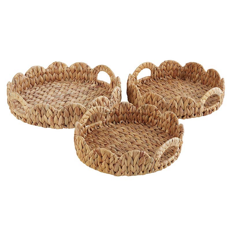 Scalloped Woven Tray