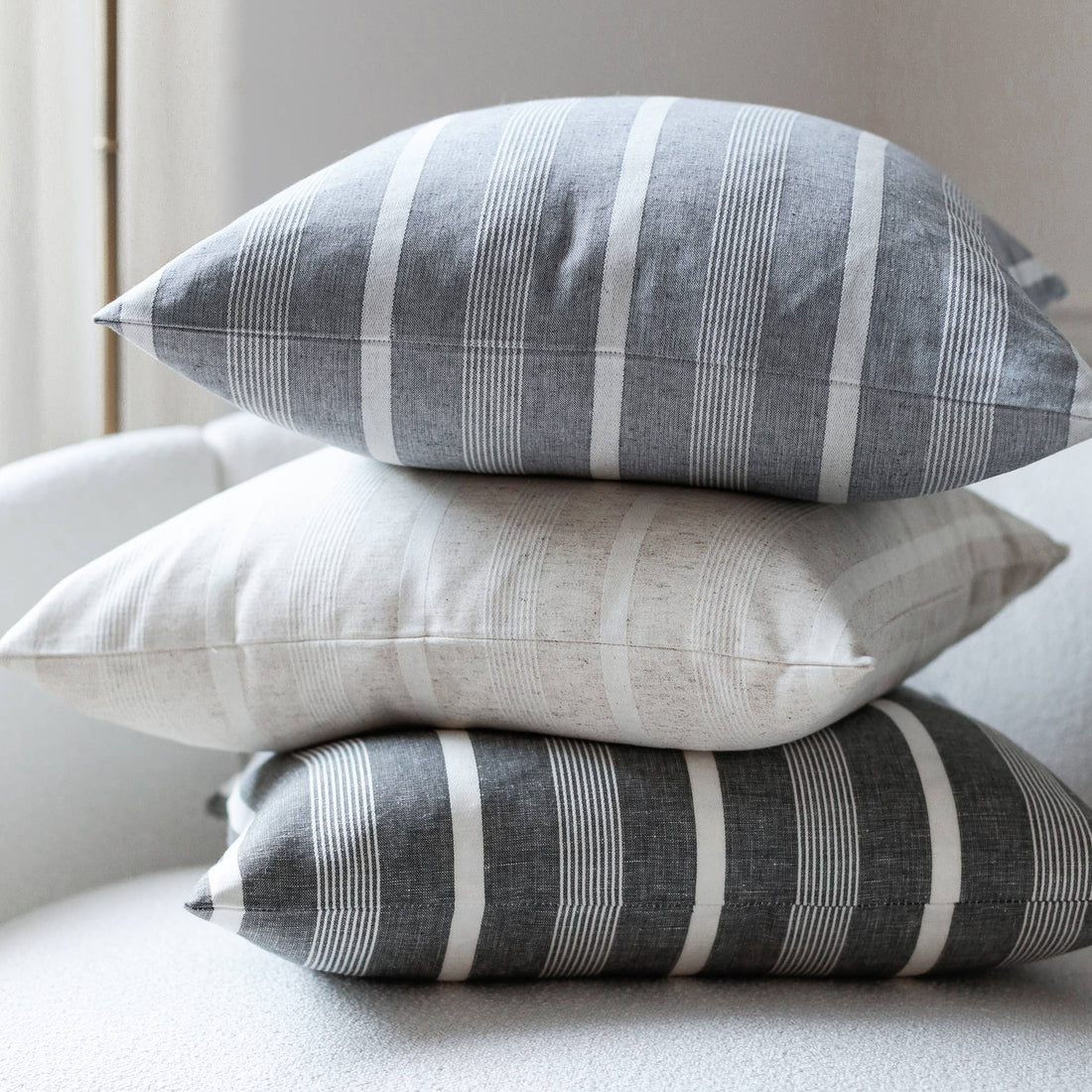 Addison Linen Stripe Pillow - 20x20