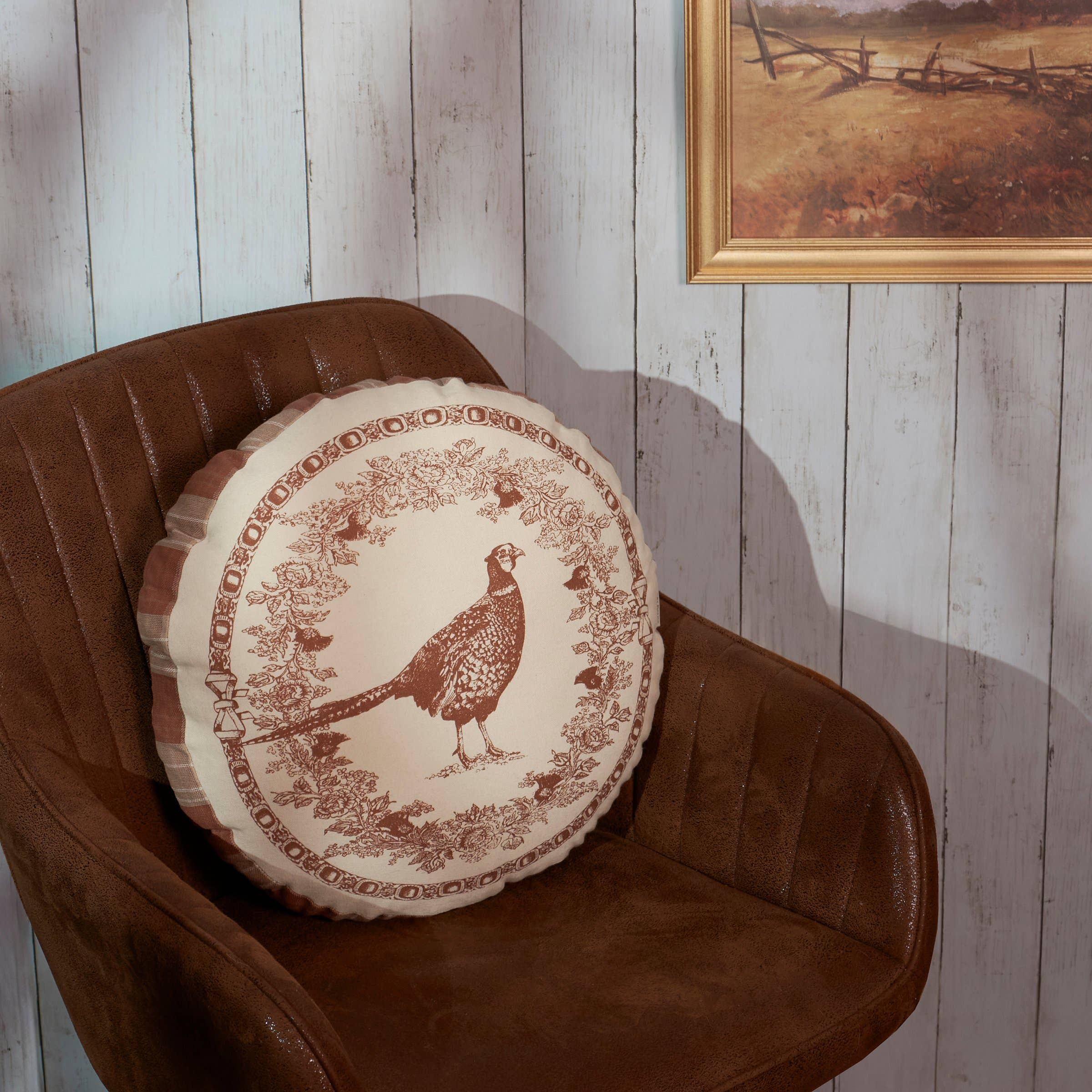 Pheasant Round Pillow