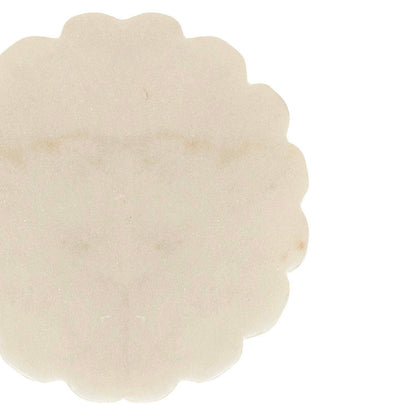 Marble. Scallop Edge Coasters (Set of 4)