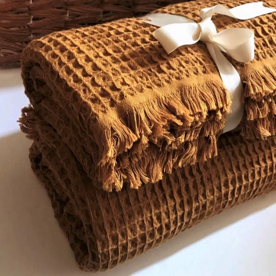 Turkish Cotton Waffle Blanket