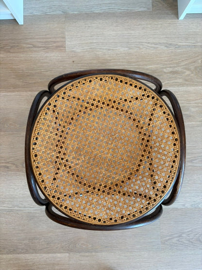Vintage Cane &amp; Rattan Ottoman