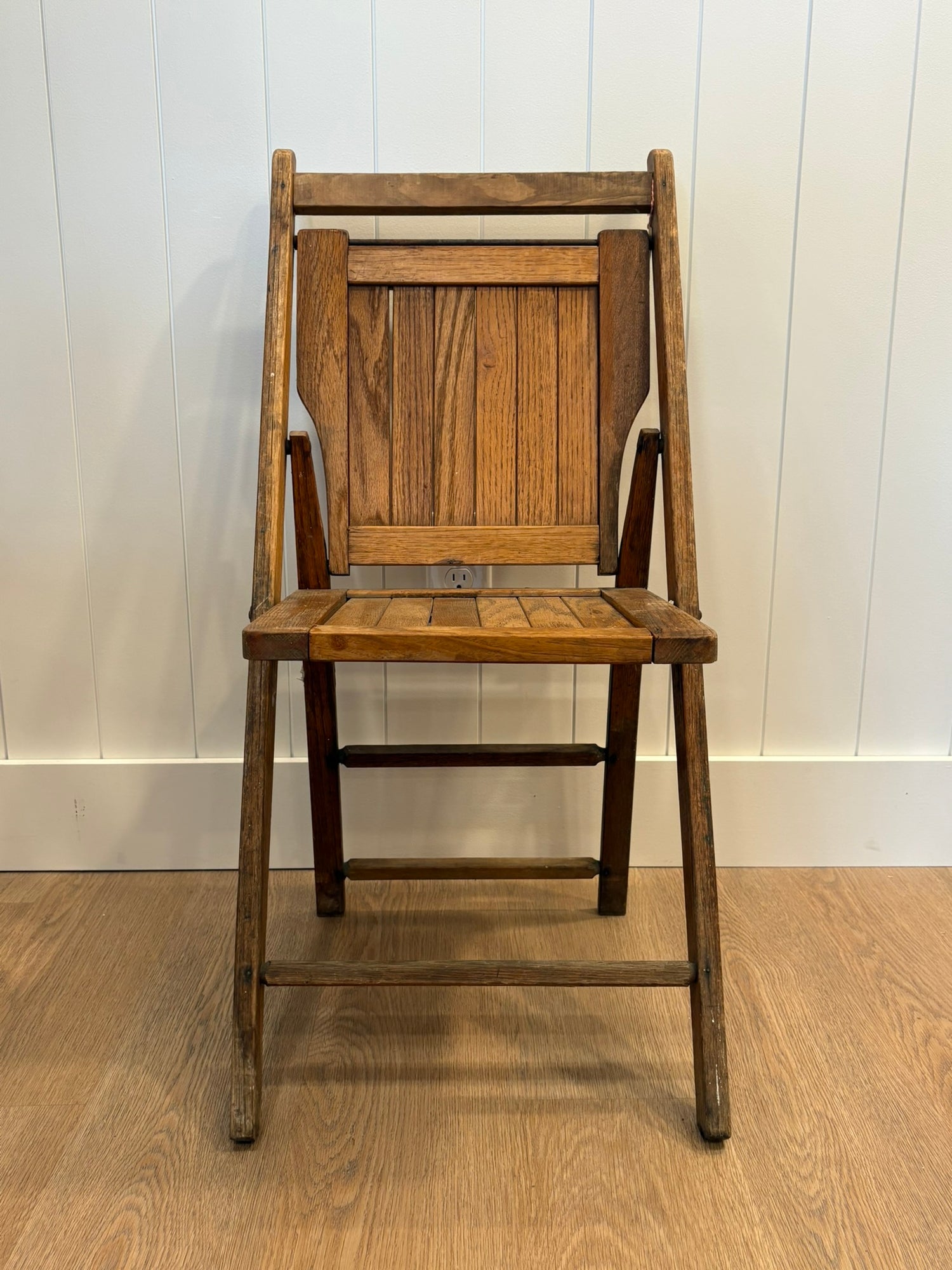 Vintage Wood Slat Folding Chair