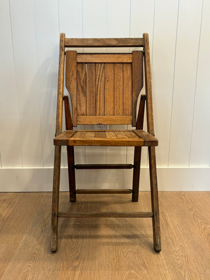 Vintage Wood Slat Folding Chair