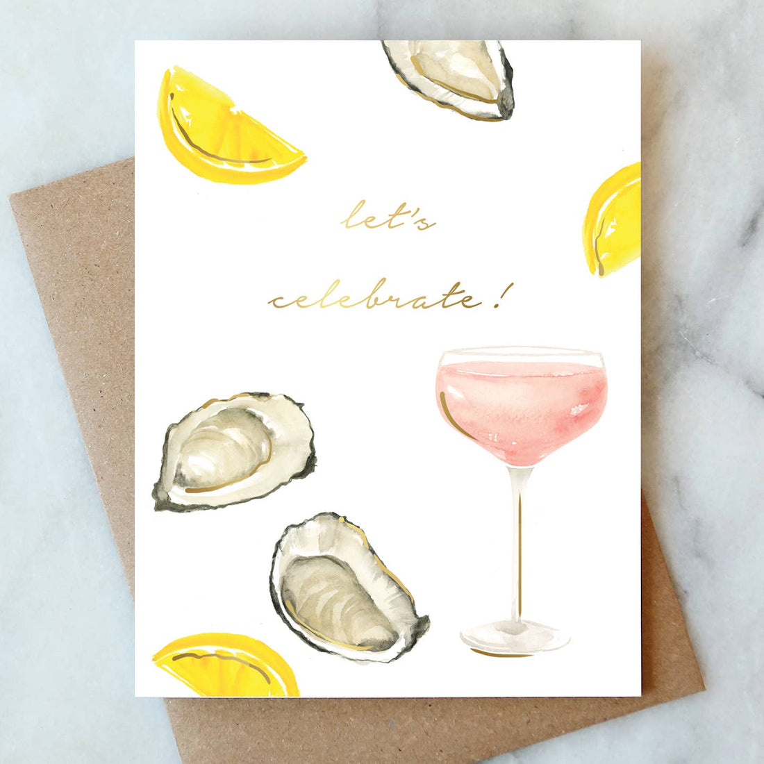 Oysters &amp; Rose Celebration Card