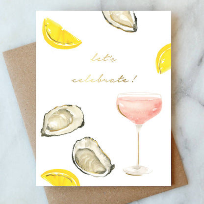 Oysters &amp; Rose Celebration Card