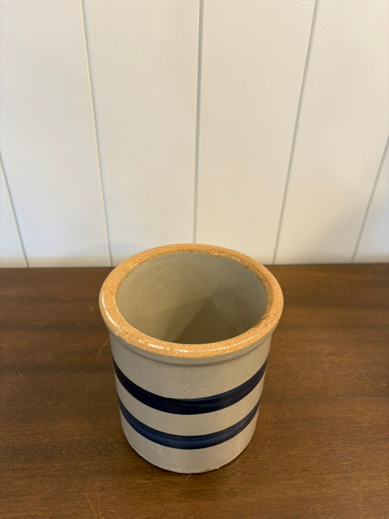 Blue Striped Crock